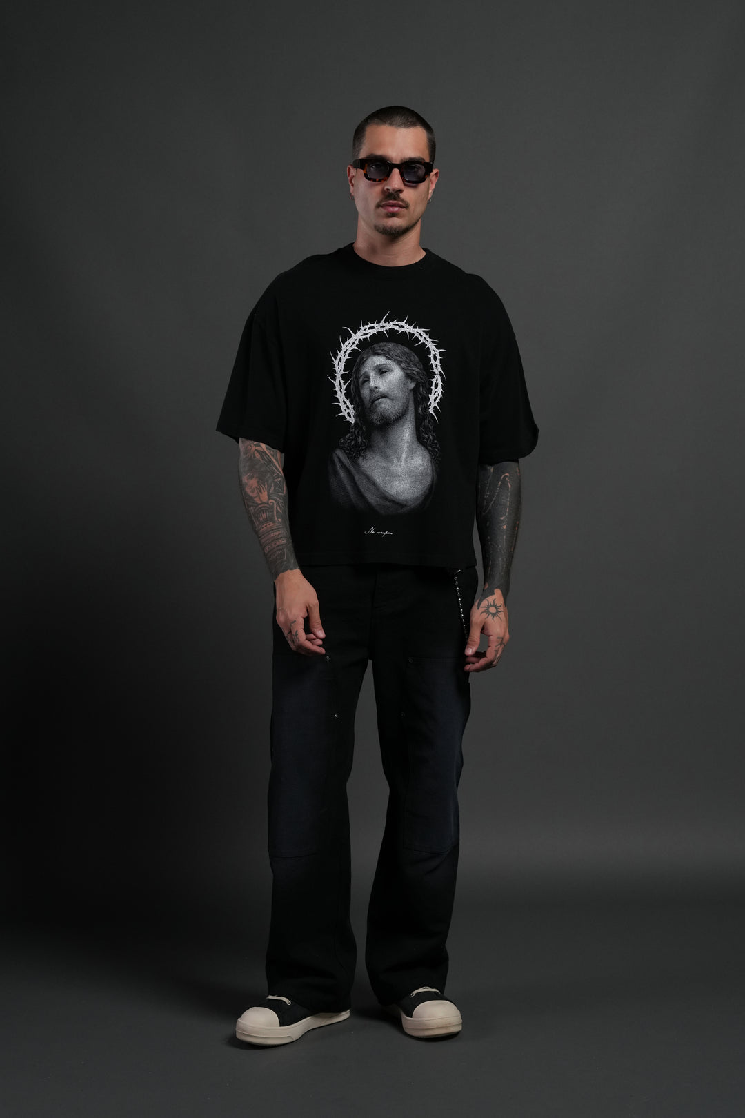 Crowned Premium "Box Cut" Tee Black