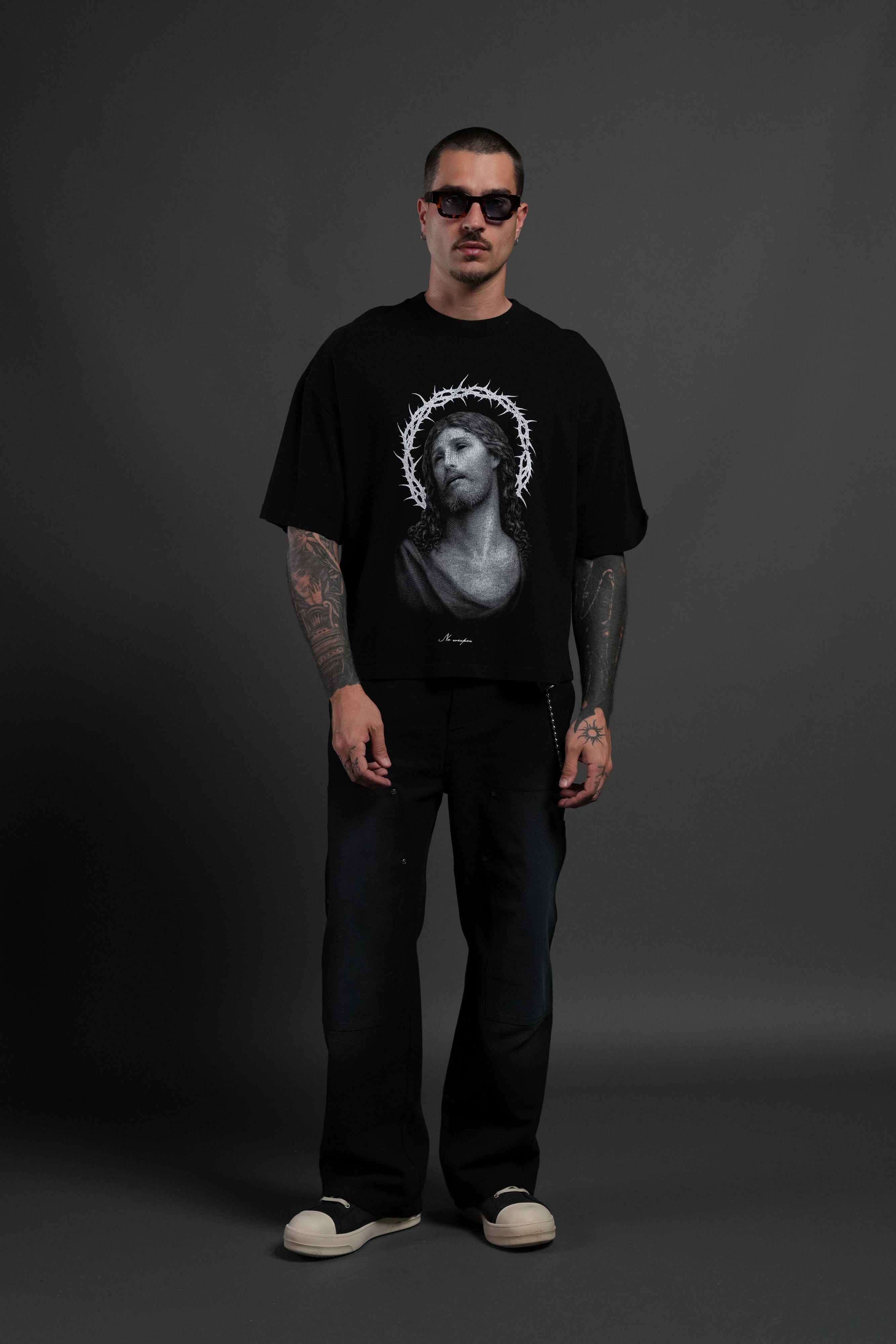 Crowned Premium "Box Cut" Tee Black