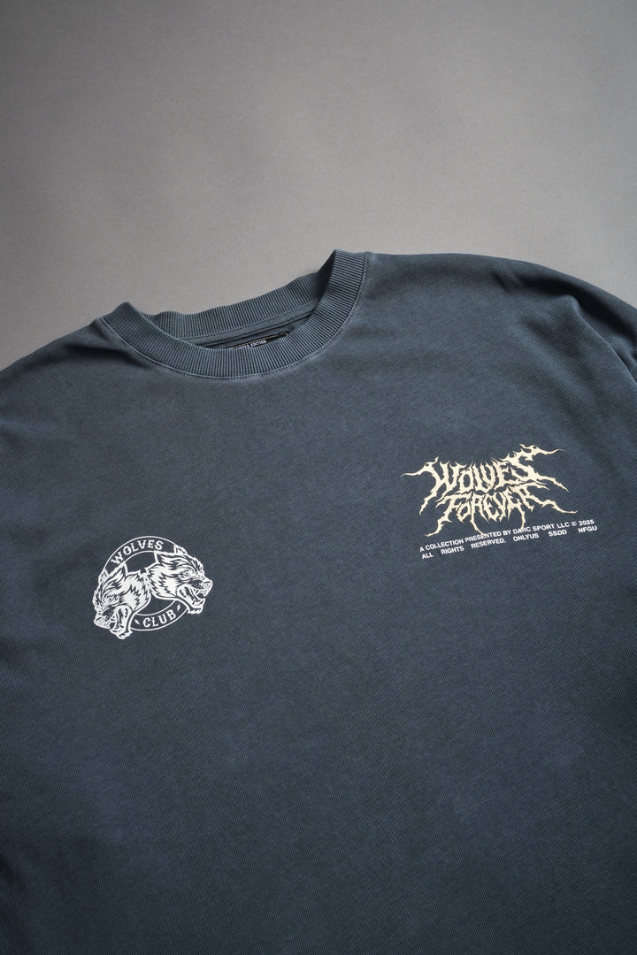 Darkness Descends "Premium" Oversized Tee in Darc Blue