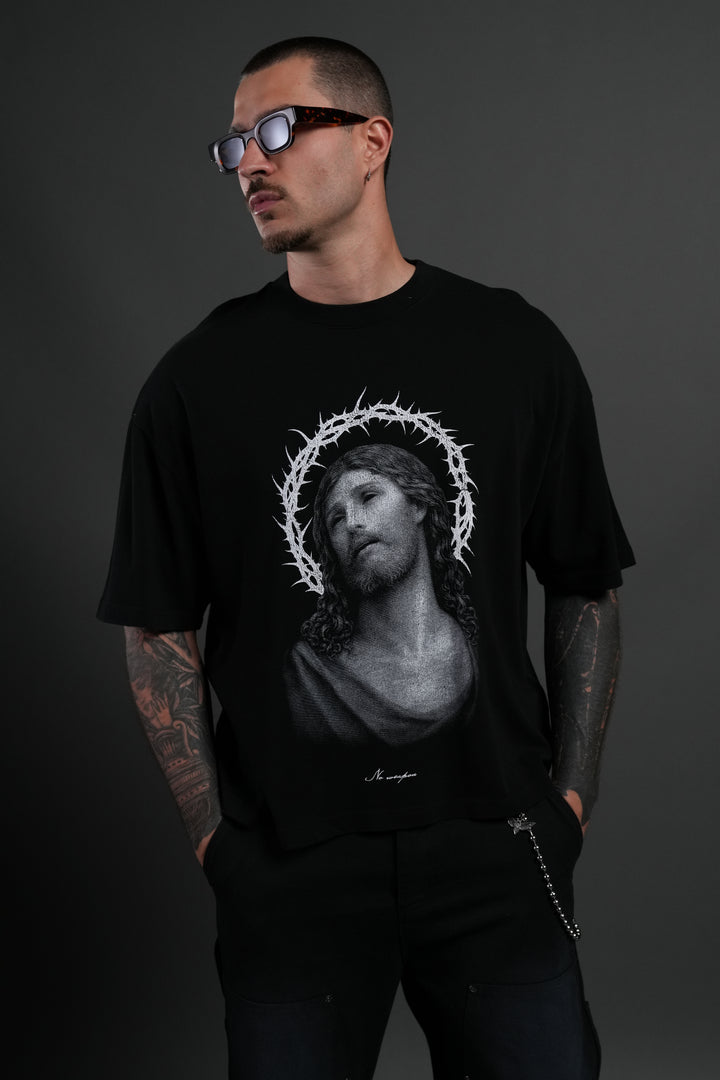 Crowned Premium "Box Cut" Tee Black