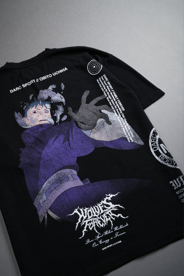 Obito Uchiha "Side By Side" Series Premium Tee in Black