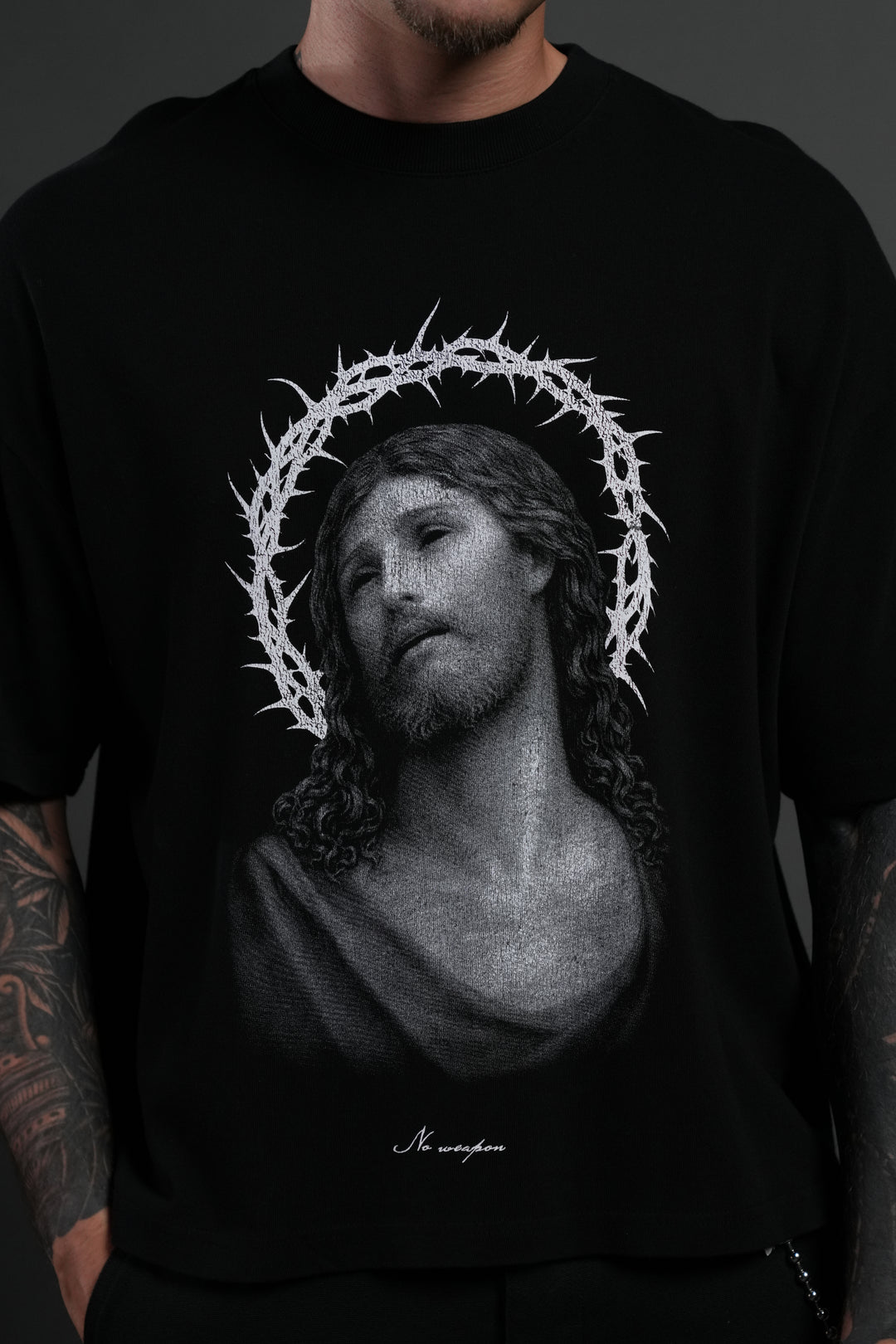 Crowned Premium "Box Cut" Tee Black