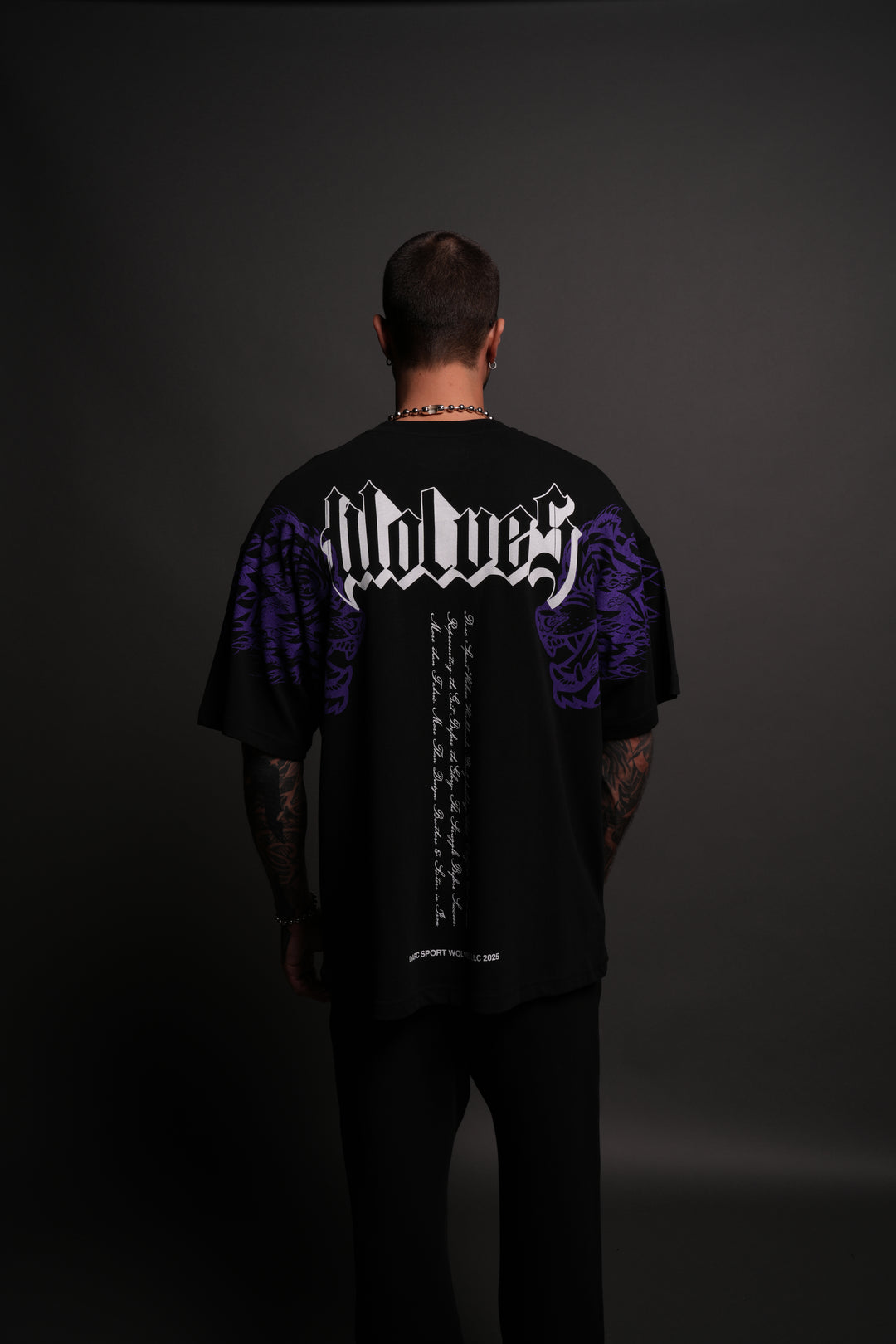 Twin Flame "Premium" Oversized Tee in Black