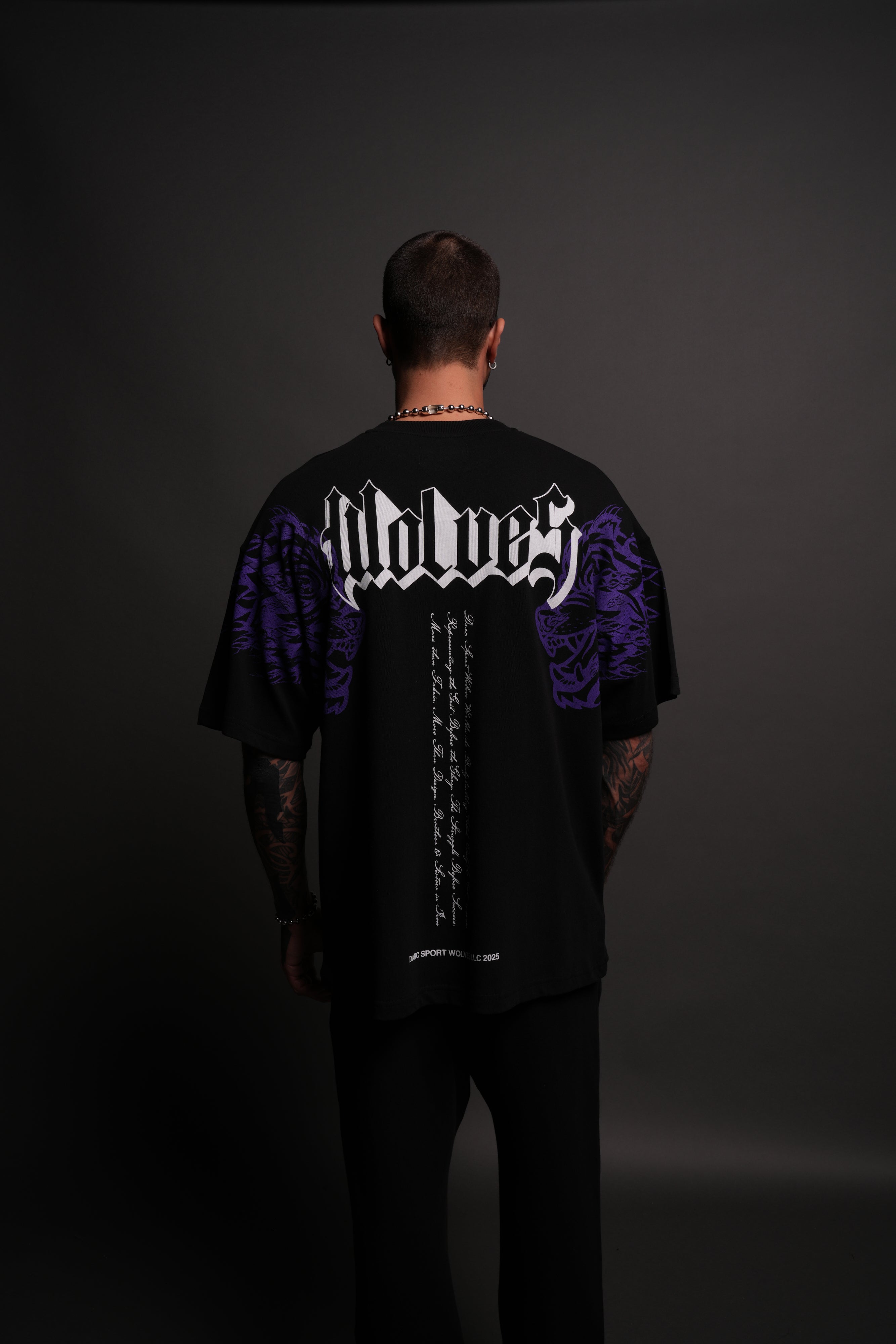 Twin Flame "Premium" Oversized Tee in Black