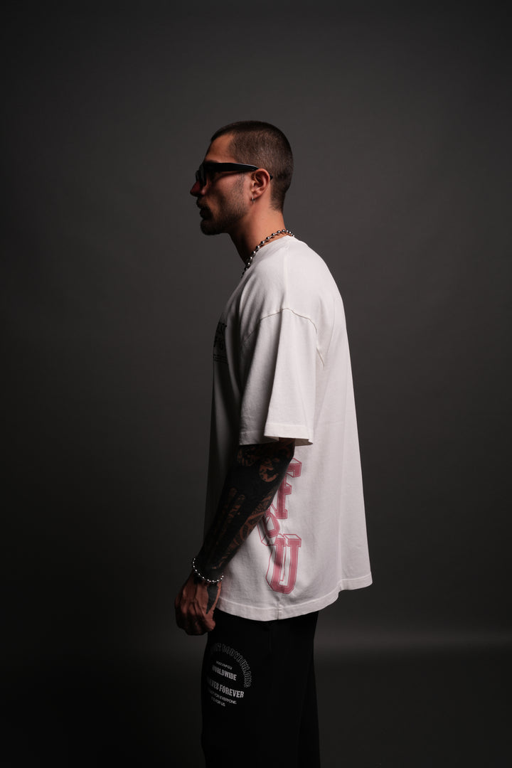 Unbroken "Premium" Oversized Tee in Cream