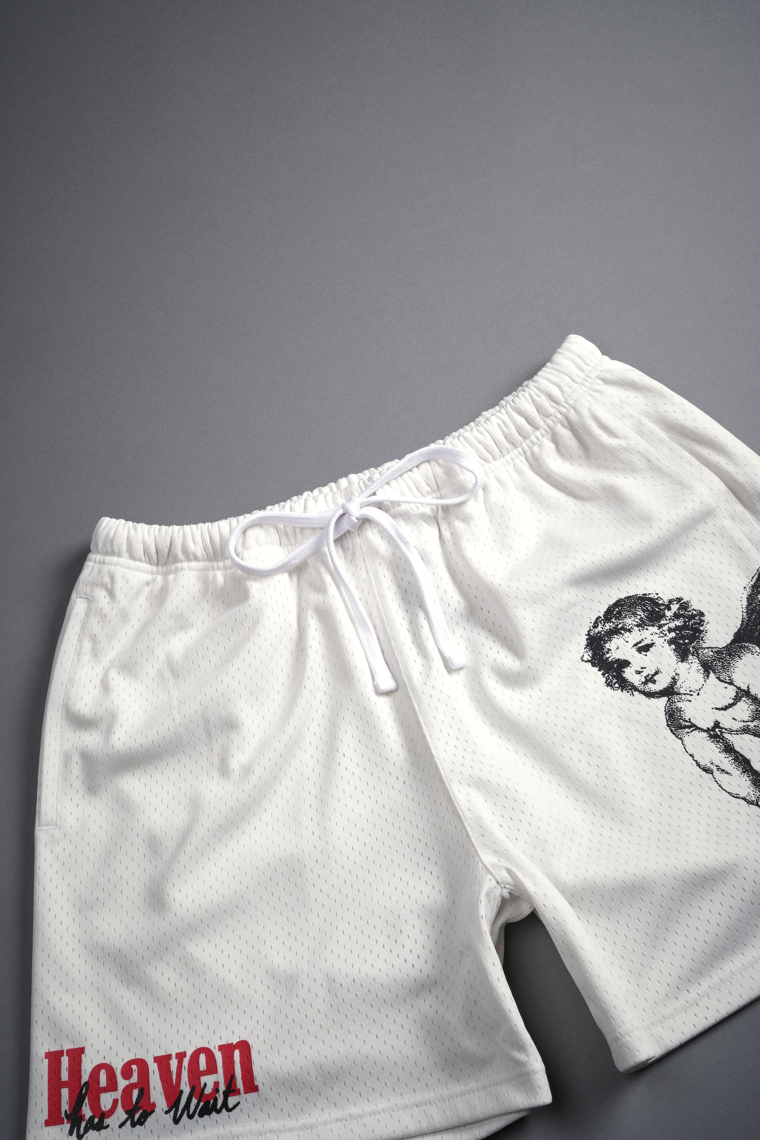 Guardian Cherub Mesh Shorts in Cream