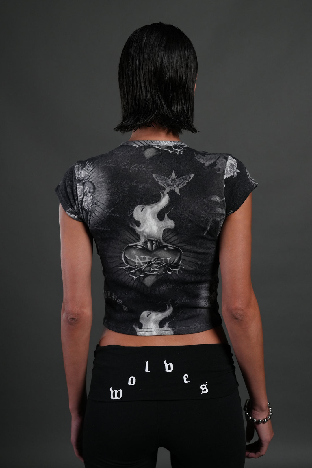Sacred Path "Baby" Tee in Corazon de Oscuridad Tonal