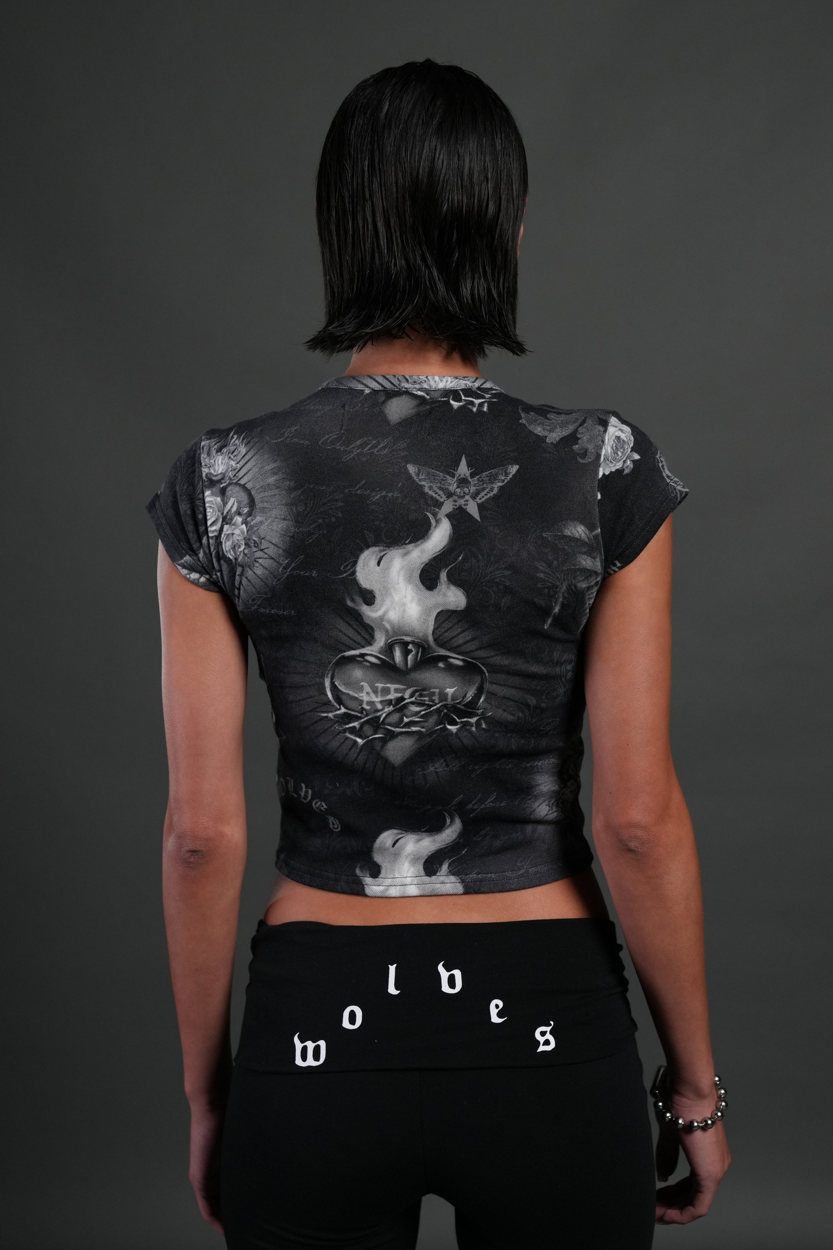 Sacred Path "Baby" Tee in Corazon de Oscuridad Tonal