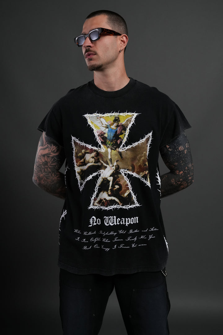 Ascend "Premium" Cap Sleeve Tee in Black