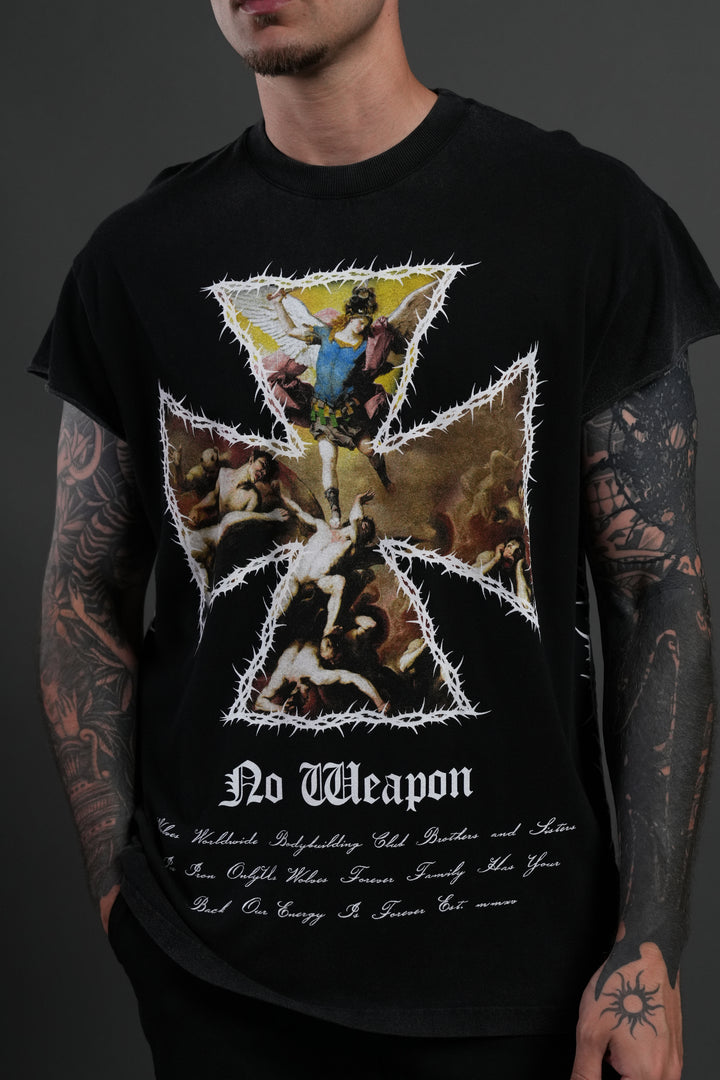 Ascend "Premium" Cap Sleeve Tee in Black