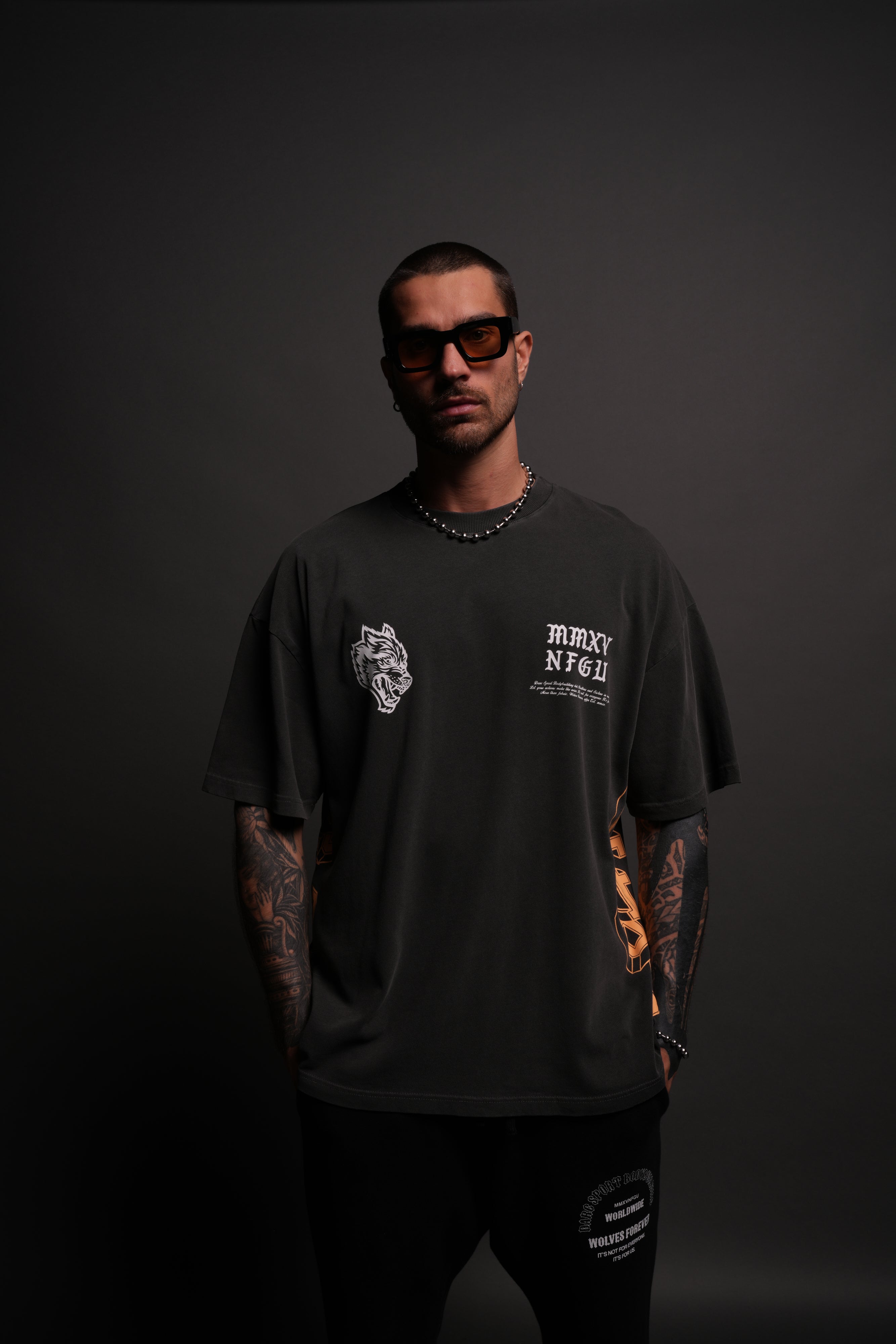 Unbroken "Premium" Oversized Tee in Wolf Gray