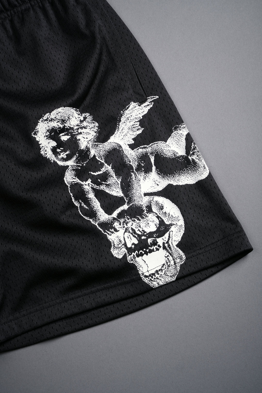 Guardian Cherub Mesh Shorts in Black