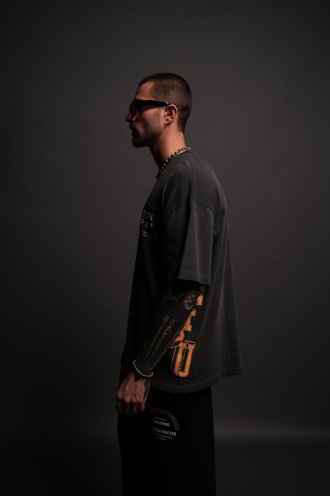 Unbroken "Premium" Oversized Tee in Wolf Gray