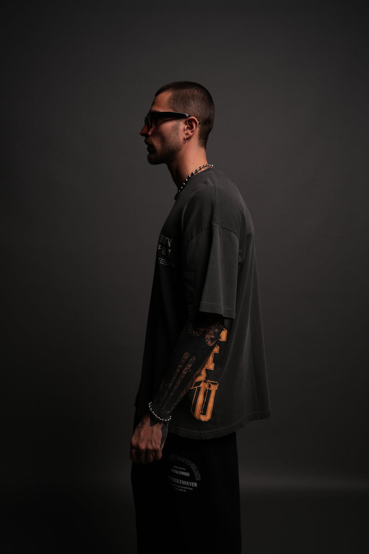 Unbroken "Premium" Oversized Tee in Wolf Gray