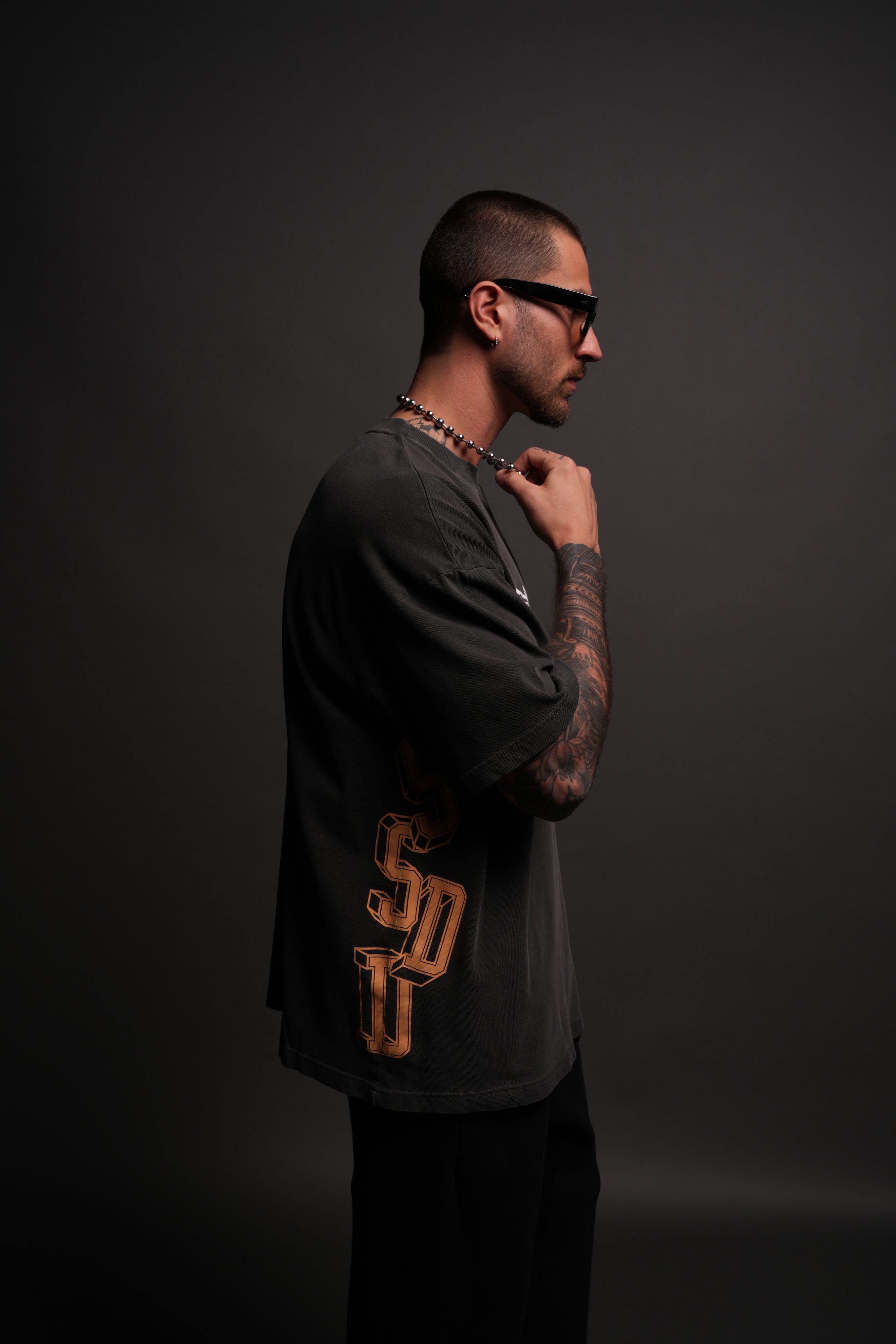 Unbroken "Premium" Oversized Tee in Wolf Gray