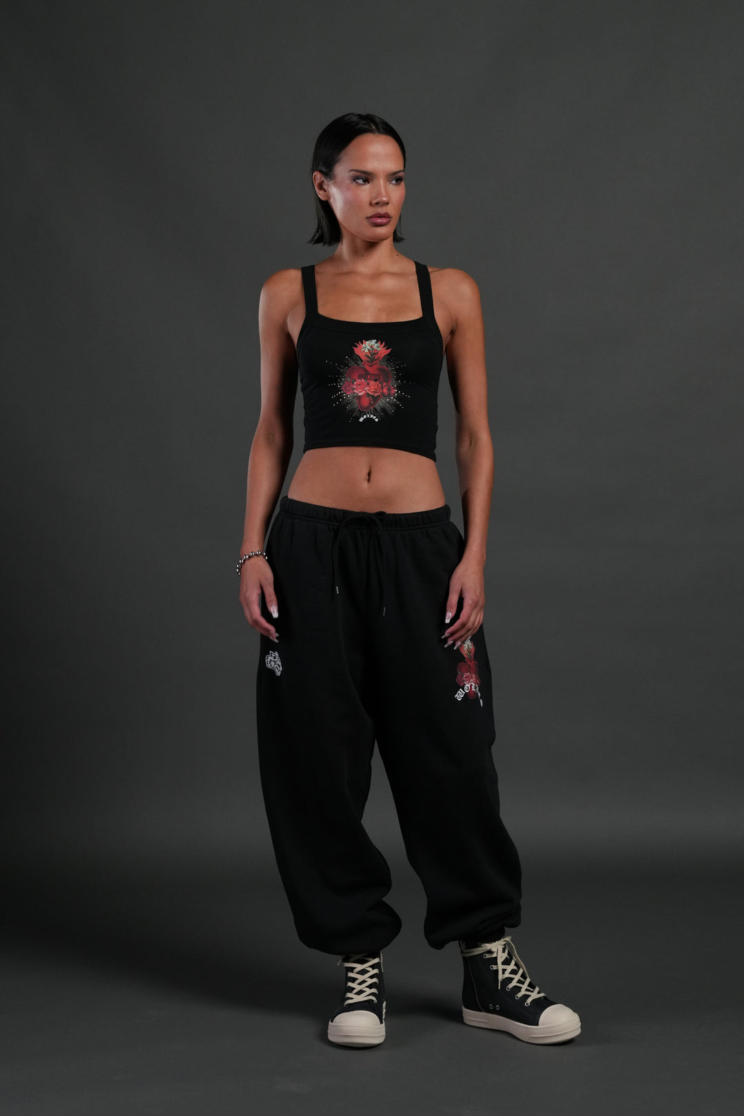 Heart Oath "Ella" Tank in Black