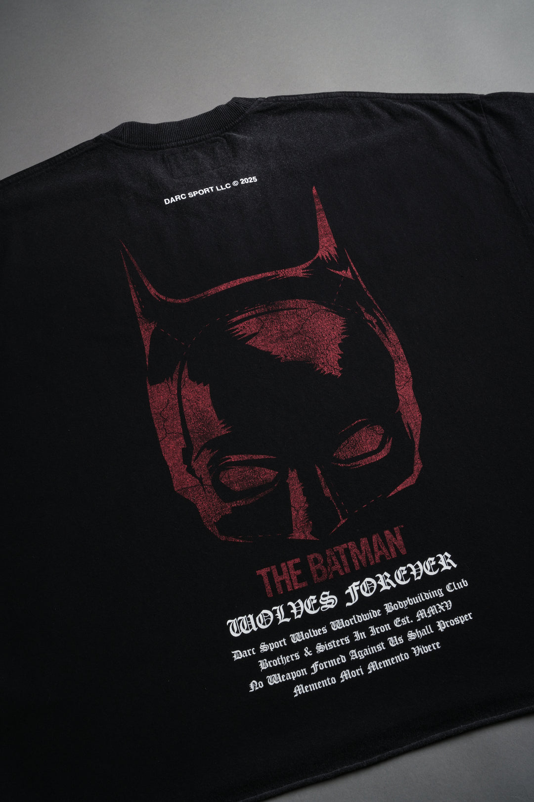The Batman Forever Grunge Cut-Off Tee in Black