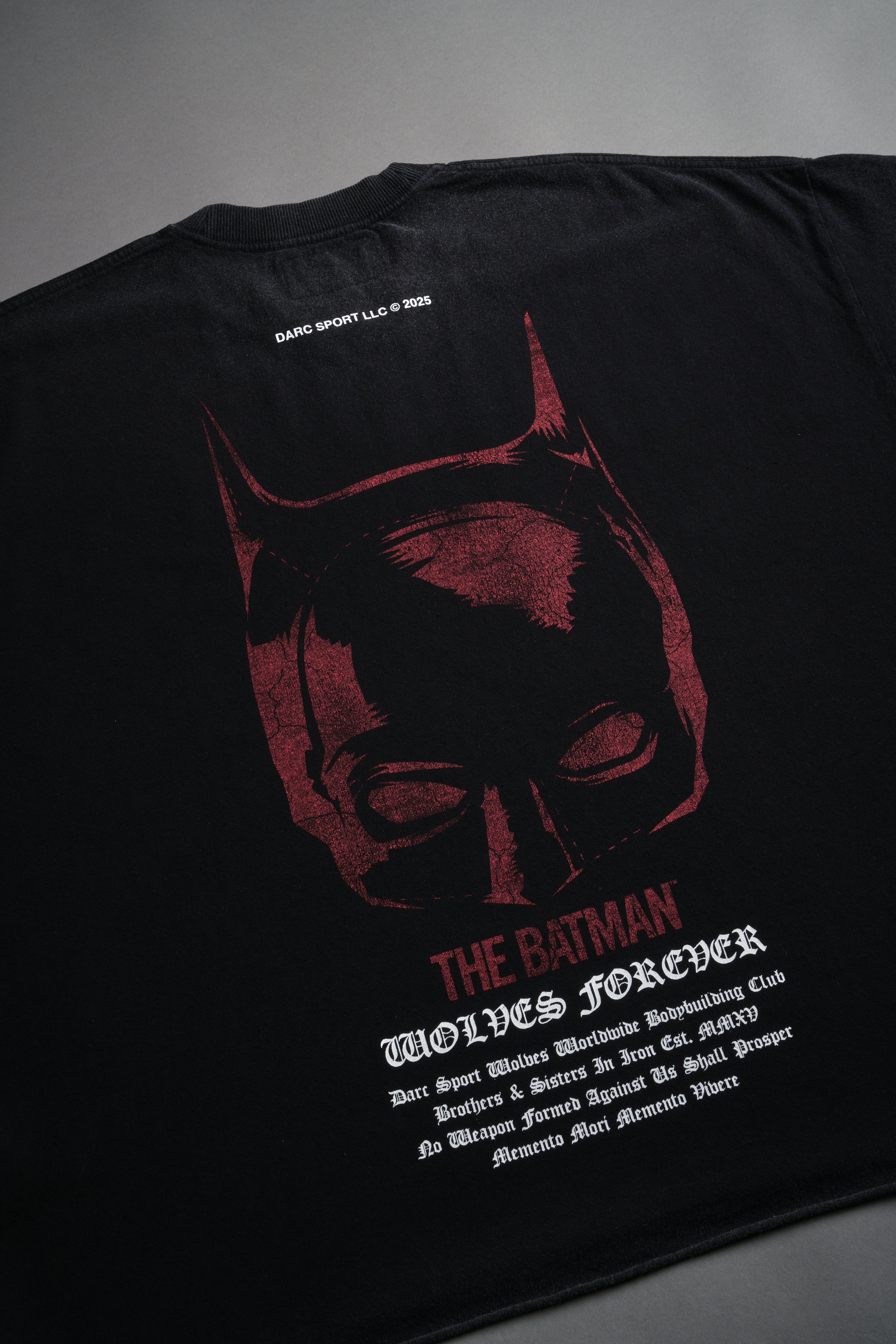 The Batman Forever Grunge Cut-Off Tee in Black
