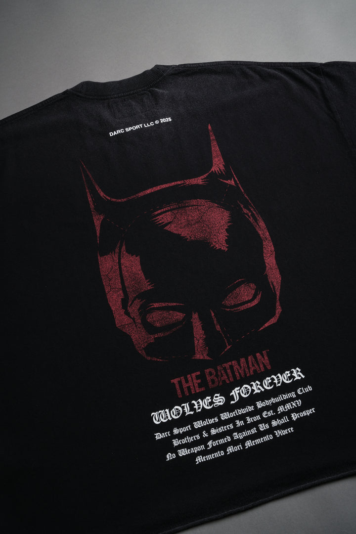 The Batman Forever Grunge Cut-Off Tee in Black