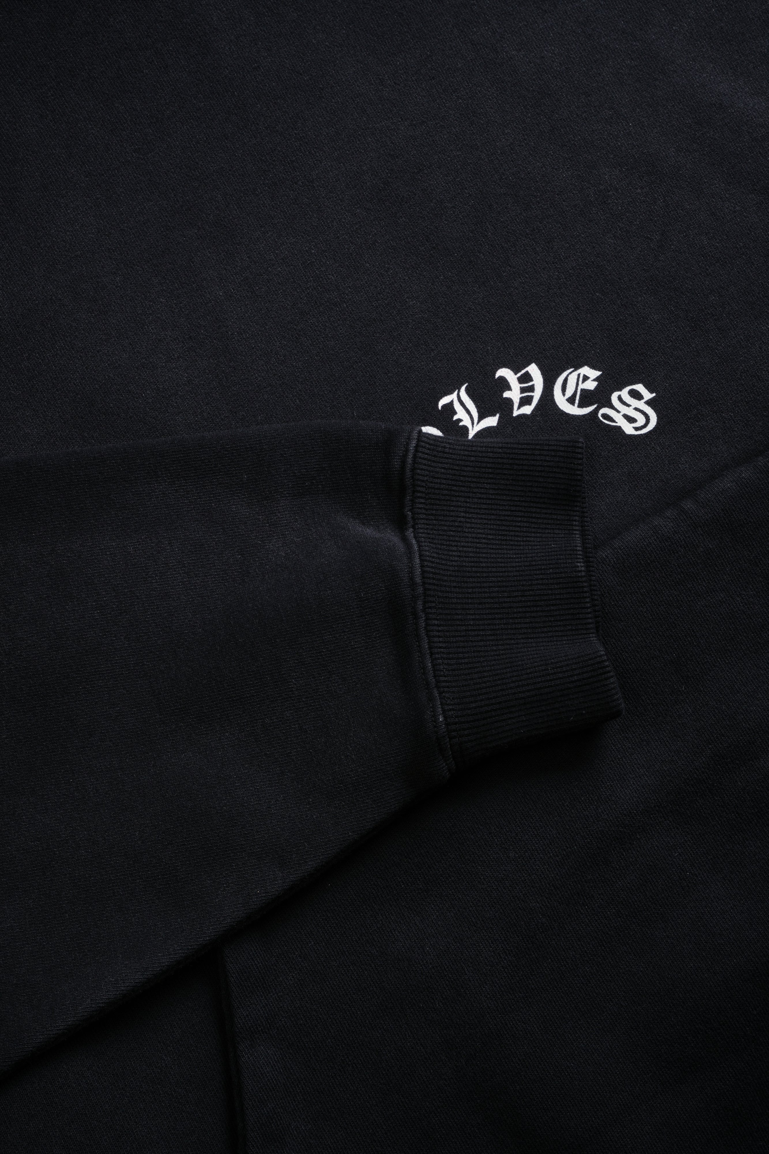 The Batman Forever Grunge "Gage Box Cut" Hoodie in Black Drift Wash