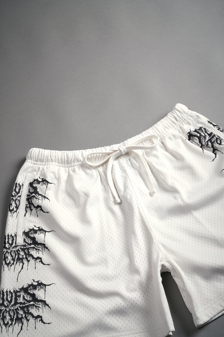 Shadow Mesh Shorts in Cream