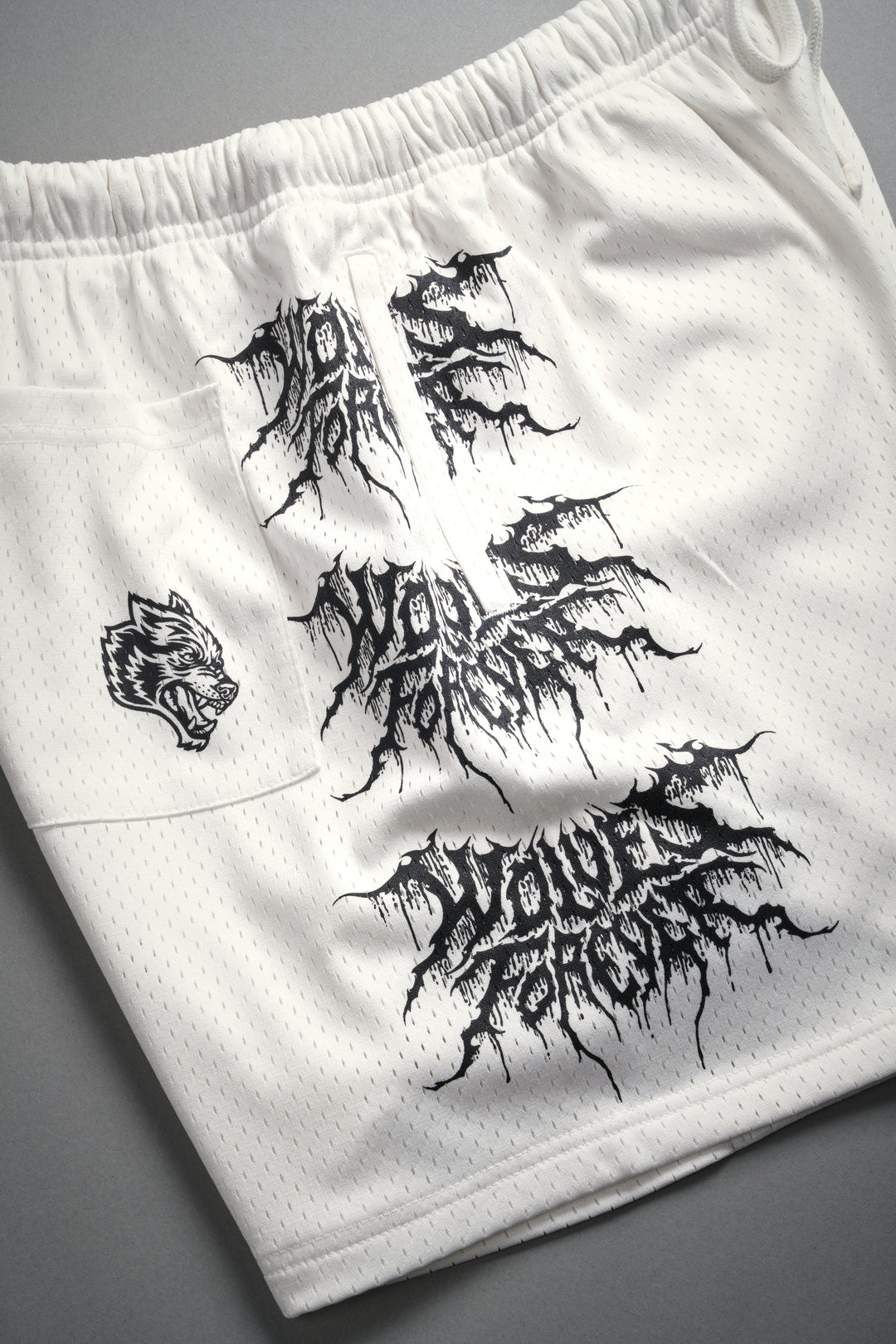 Shadow Mesh Shorts in Cream