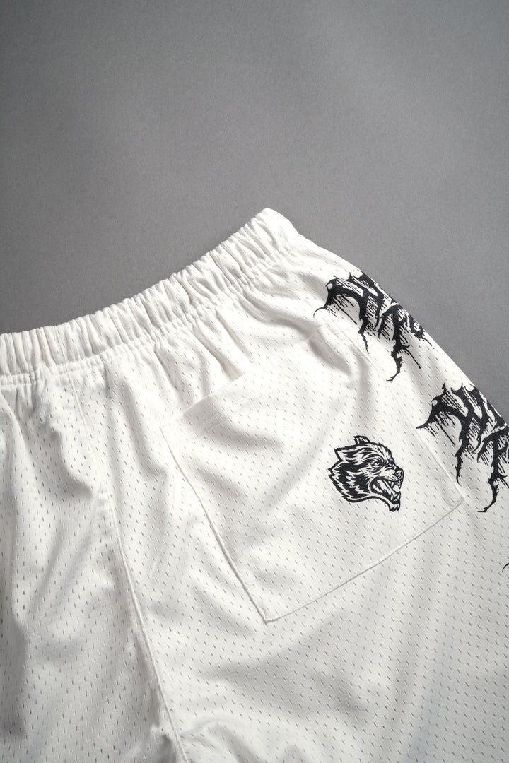 Shadow Mesh Shorts in Cream