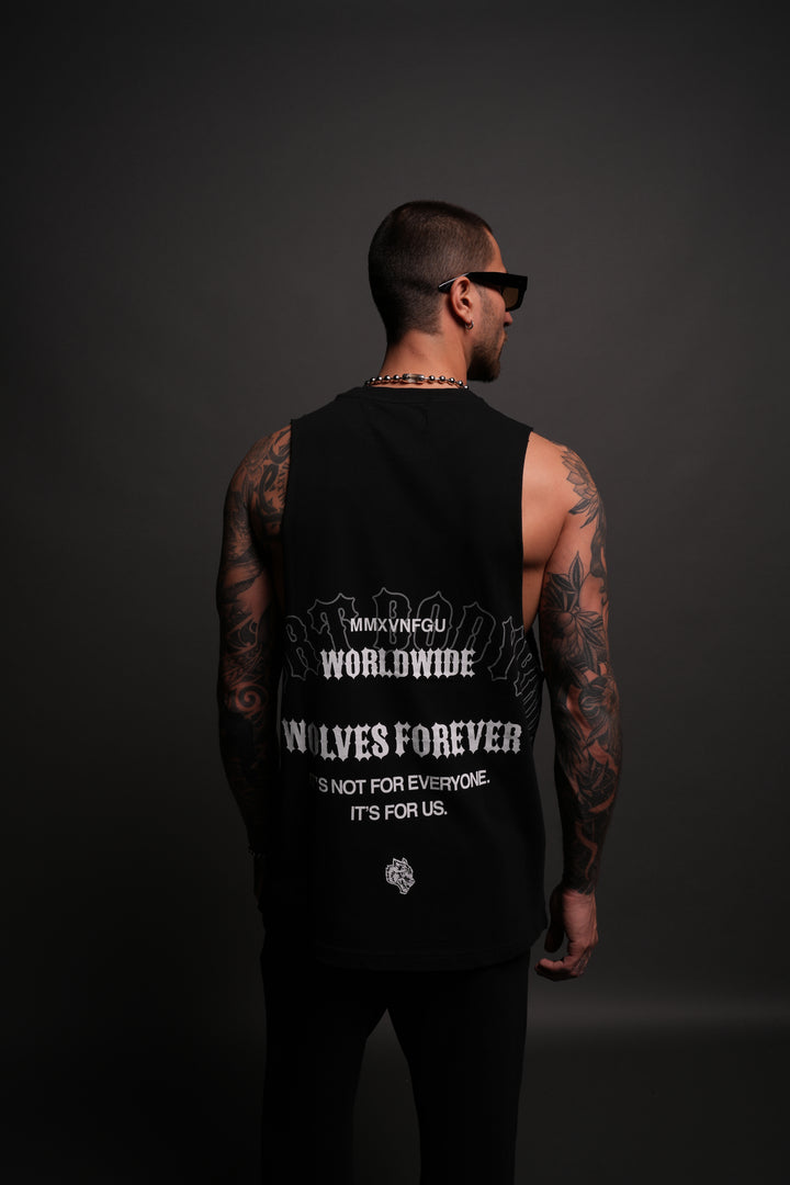 Iron Wolves "Tommy" Muscle Tee in Black