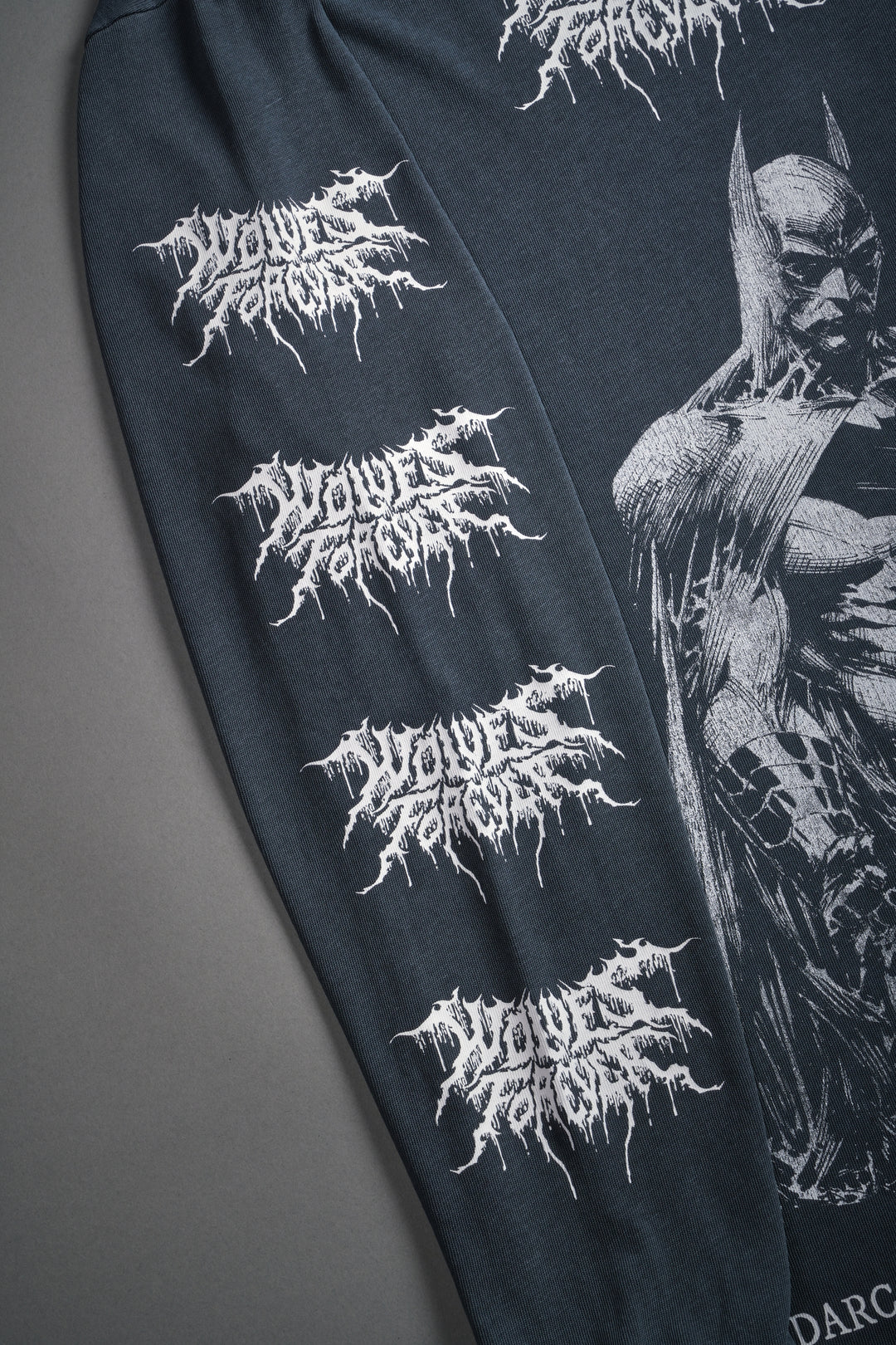 Where Shadows Begin "Premium" L/S Tee in Darc Blue