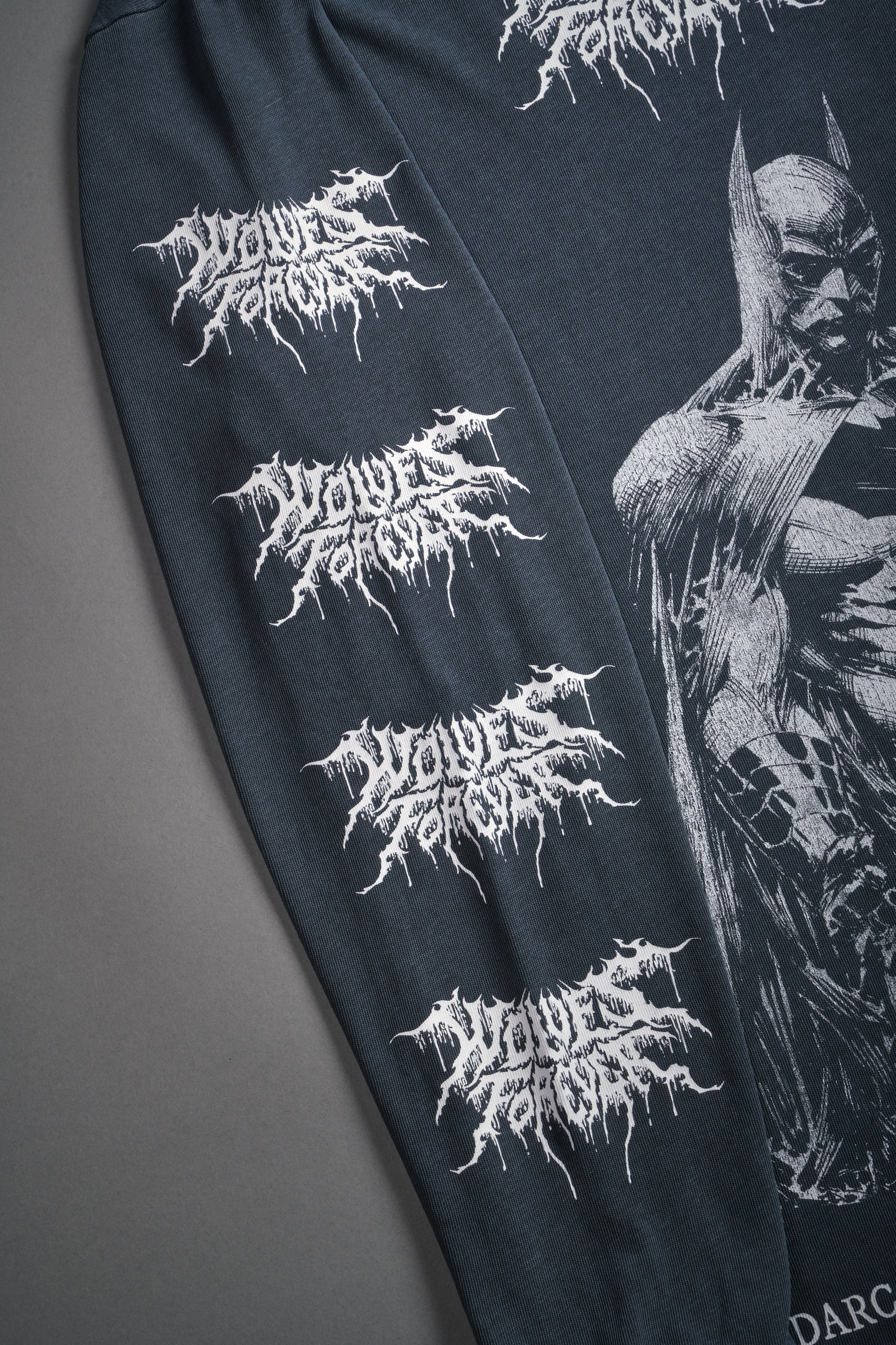 Where Shadows Begin "Premium" L/S Tee in Darc Blue