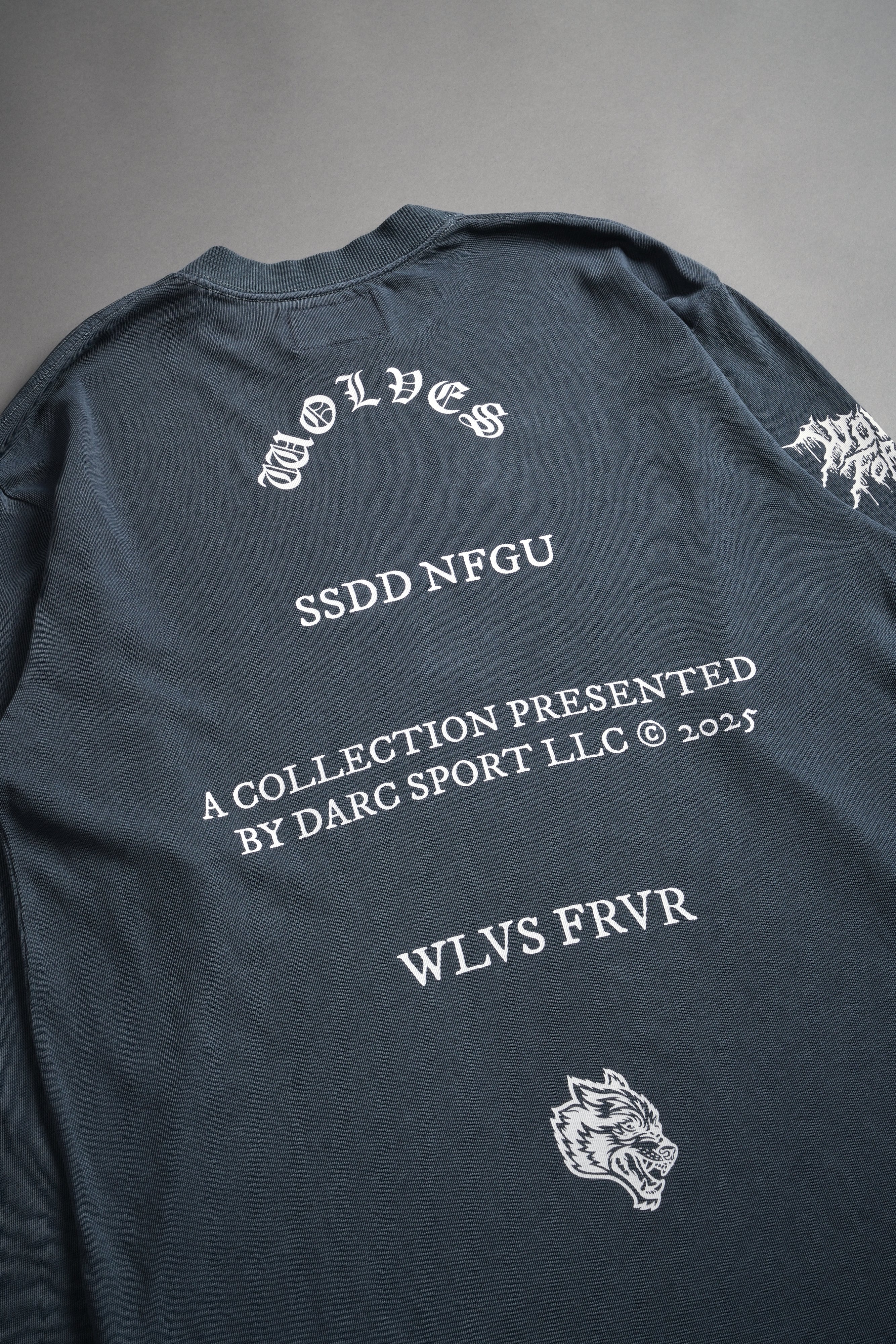 Where Shadows Begin "Premium" L/S Tee in Darc Blue