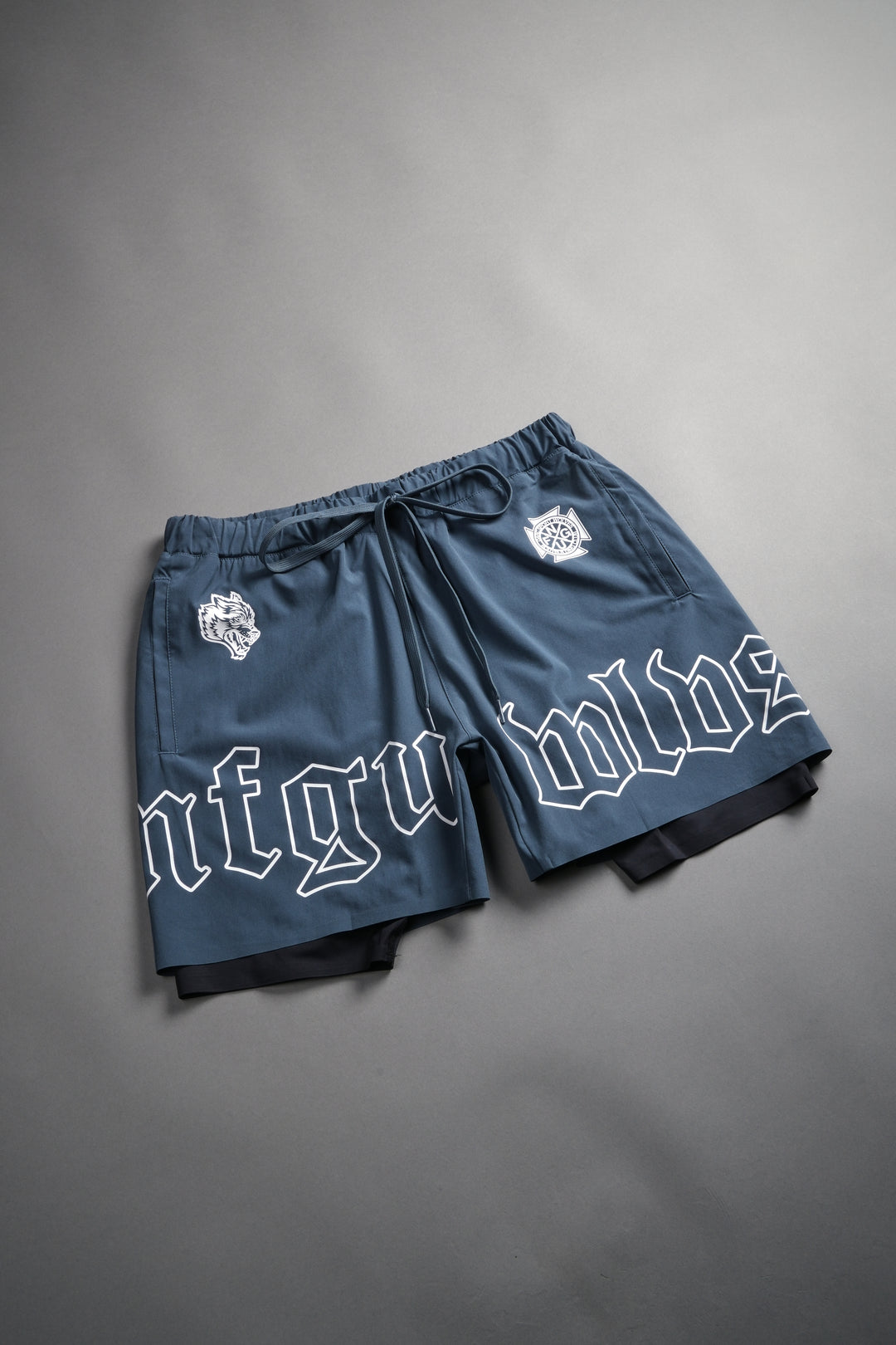 NFGU WLVS Compression Shorts in Darc Blue