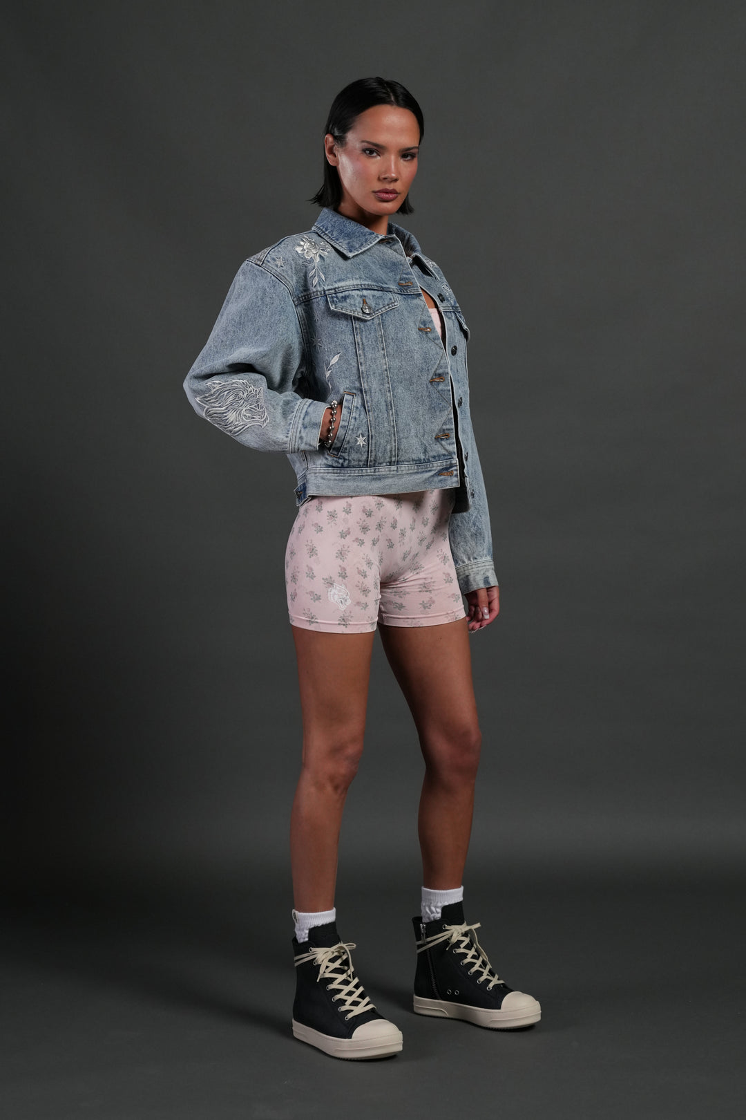 Tales We Tell She American Denim Jacket in Light Wash