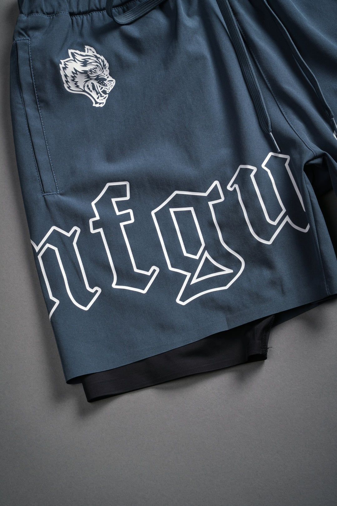 NFGU WLVS Compression Shorts in Darc Blue