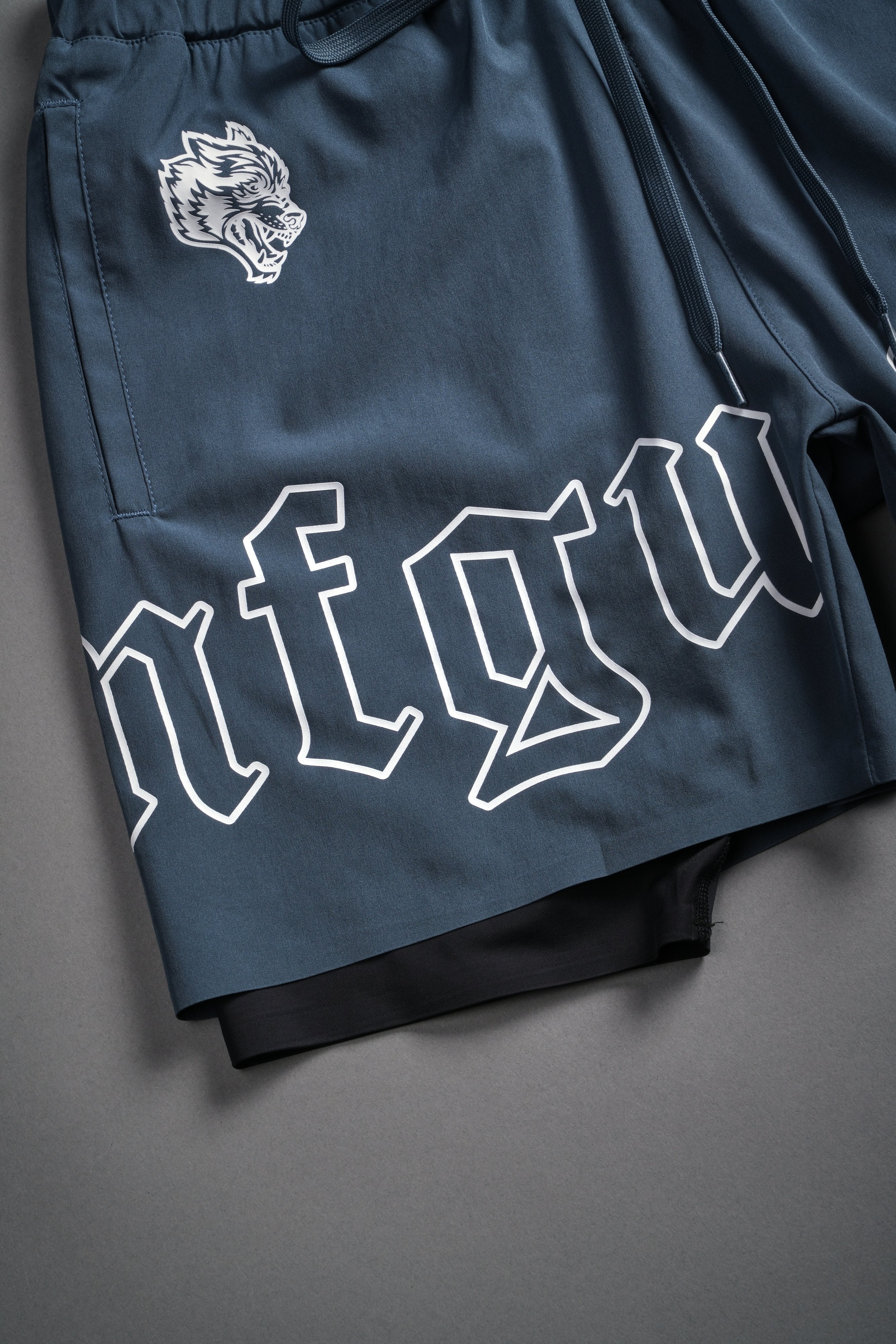 NFGU WLVS Compression Shorts in Darc Blue
