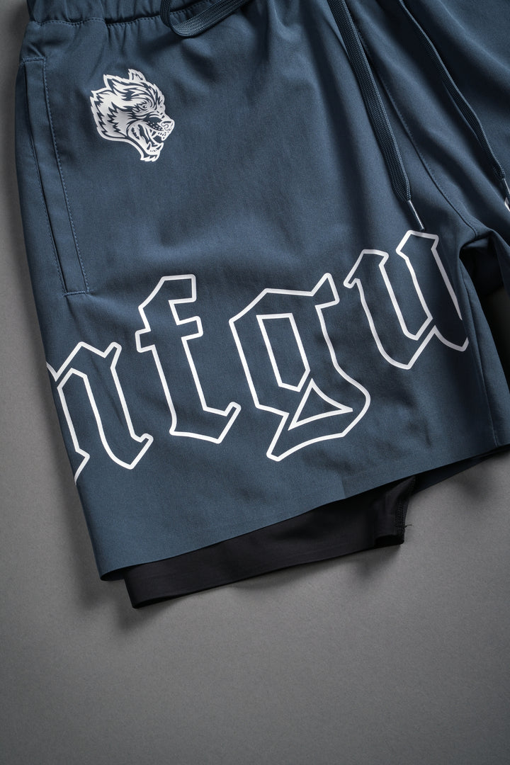 NFGU WLVS Compression Shorts in Darc Blue