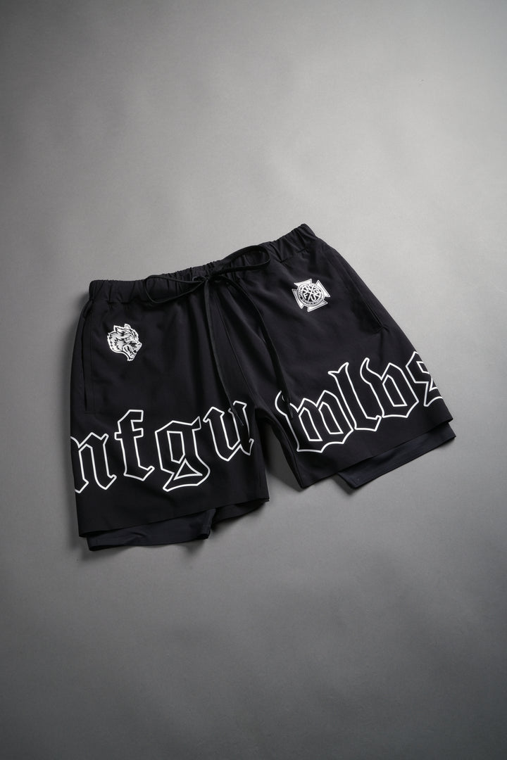 NFGU WLVS Compression Shorts in Black