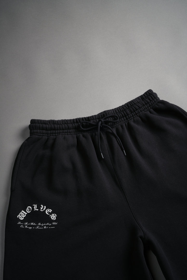 Only Wolves Oversized Osiris Sweat Shorts in Black