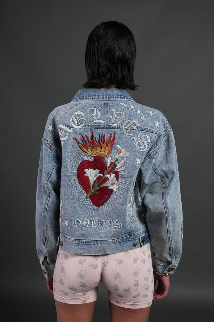 Tales We Tell She American Denim Jacket in Light Wash