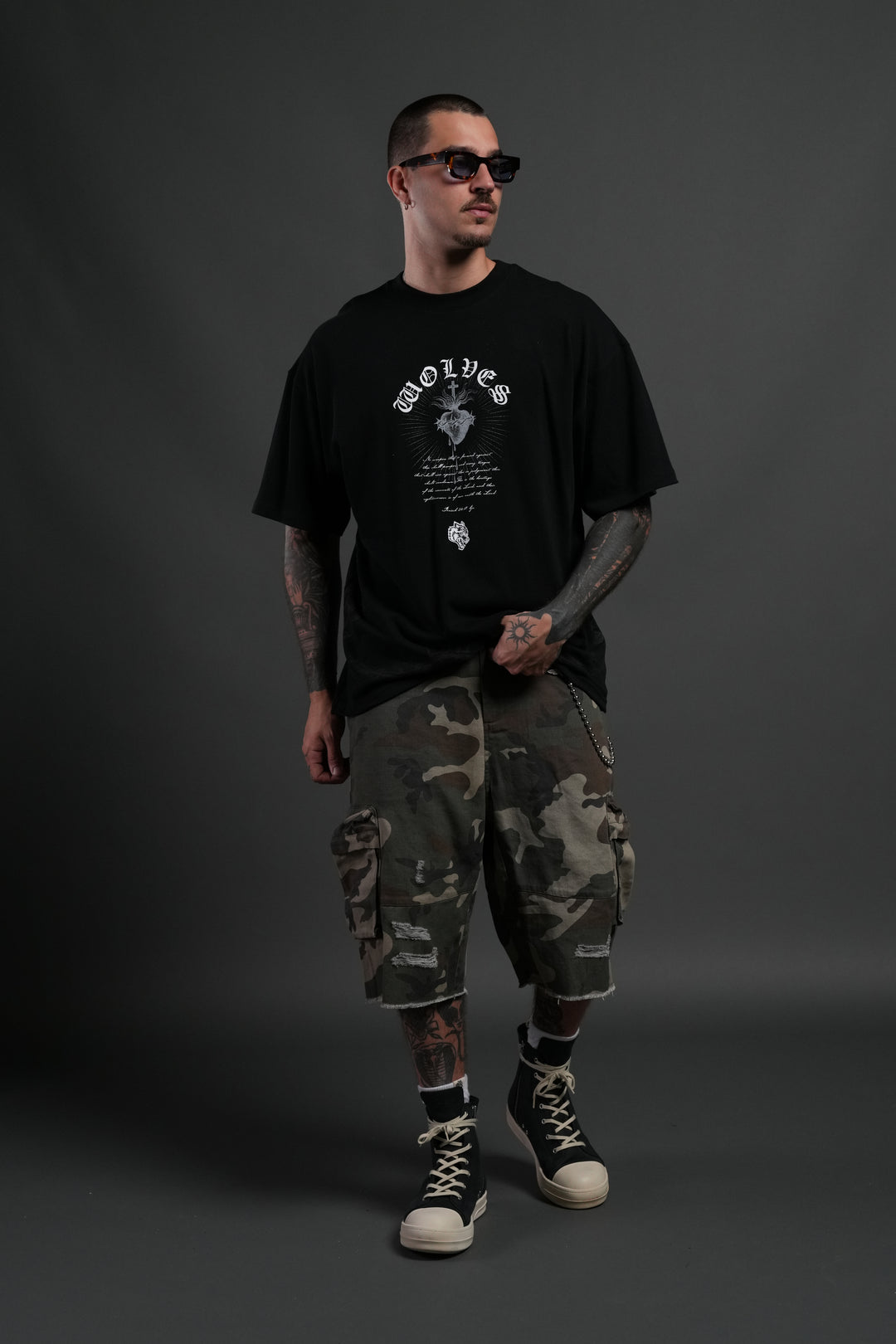 Sanctified Premium Oversized Tee in Black