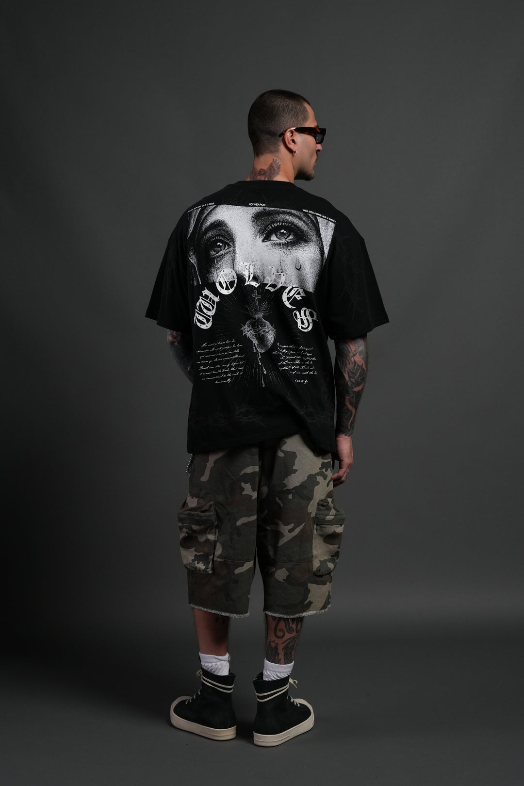 Sanctified Premium Oversized Tee in Black