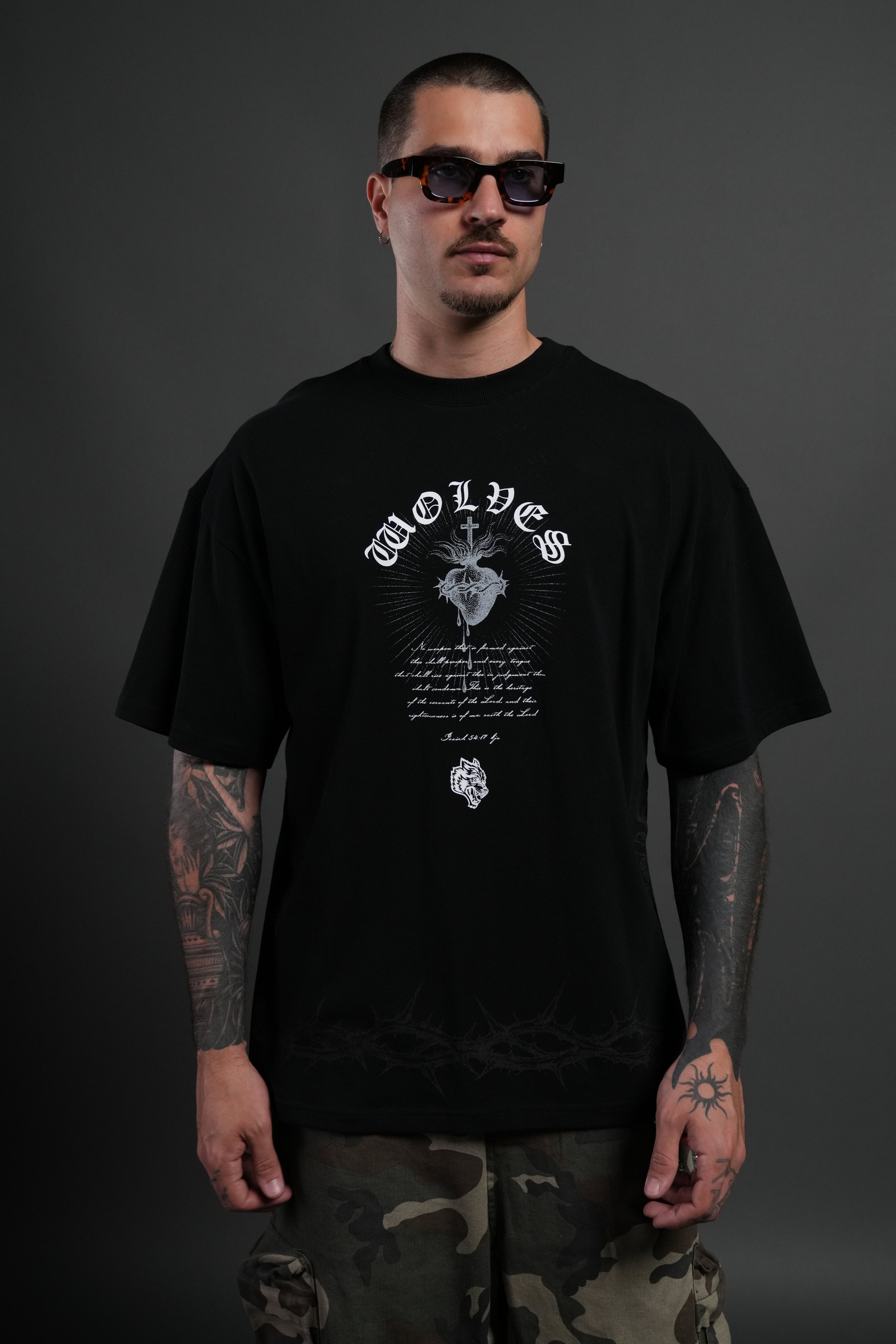 Sanctified Premium Oversized Tee in Black