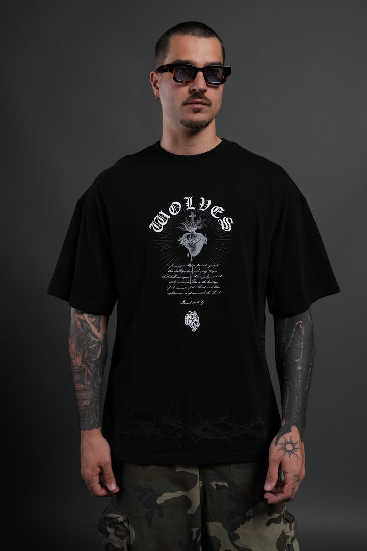 Sanctified Premium Oversized Tee in Black