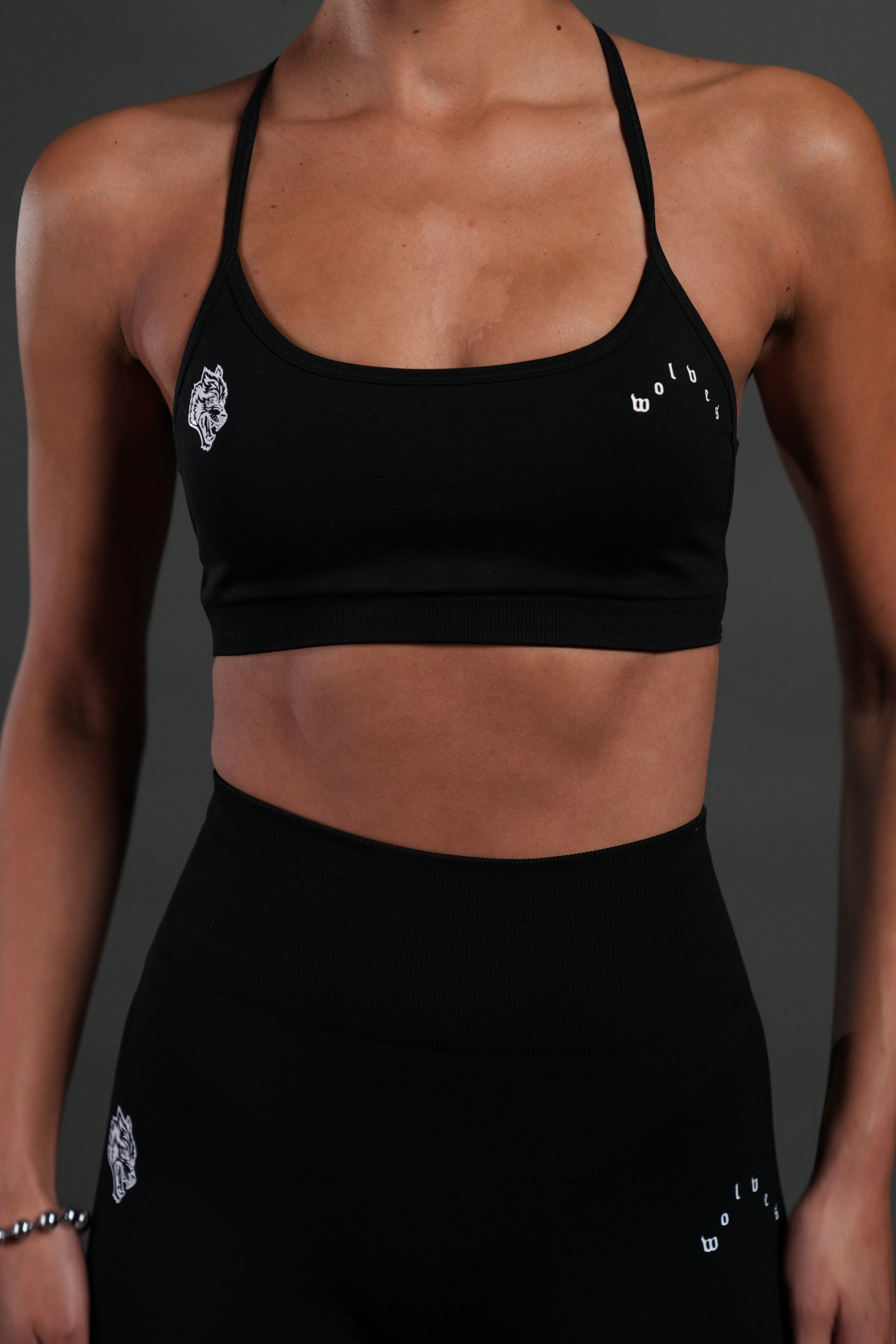 Wolves Pyramid "Layla" Soft Seamless Bra in Black