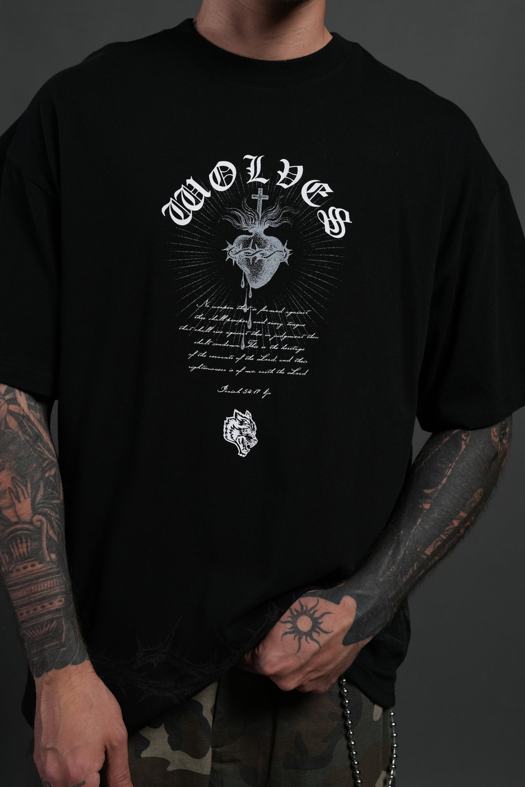 Sanctified Premium Oversized Tee in Black