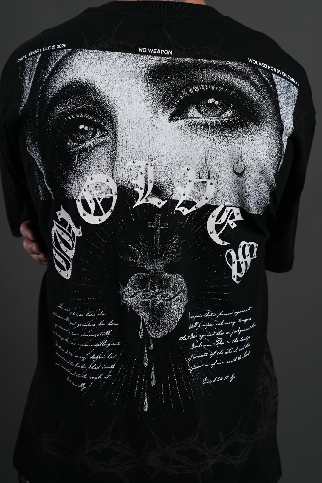 Sanctified Premium Oversized Tee in Black