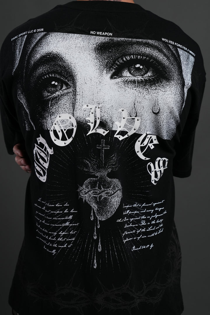 Sanctified Premium Oversized Tee in Black