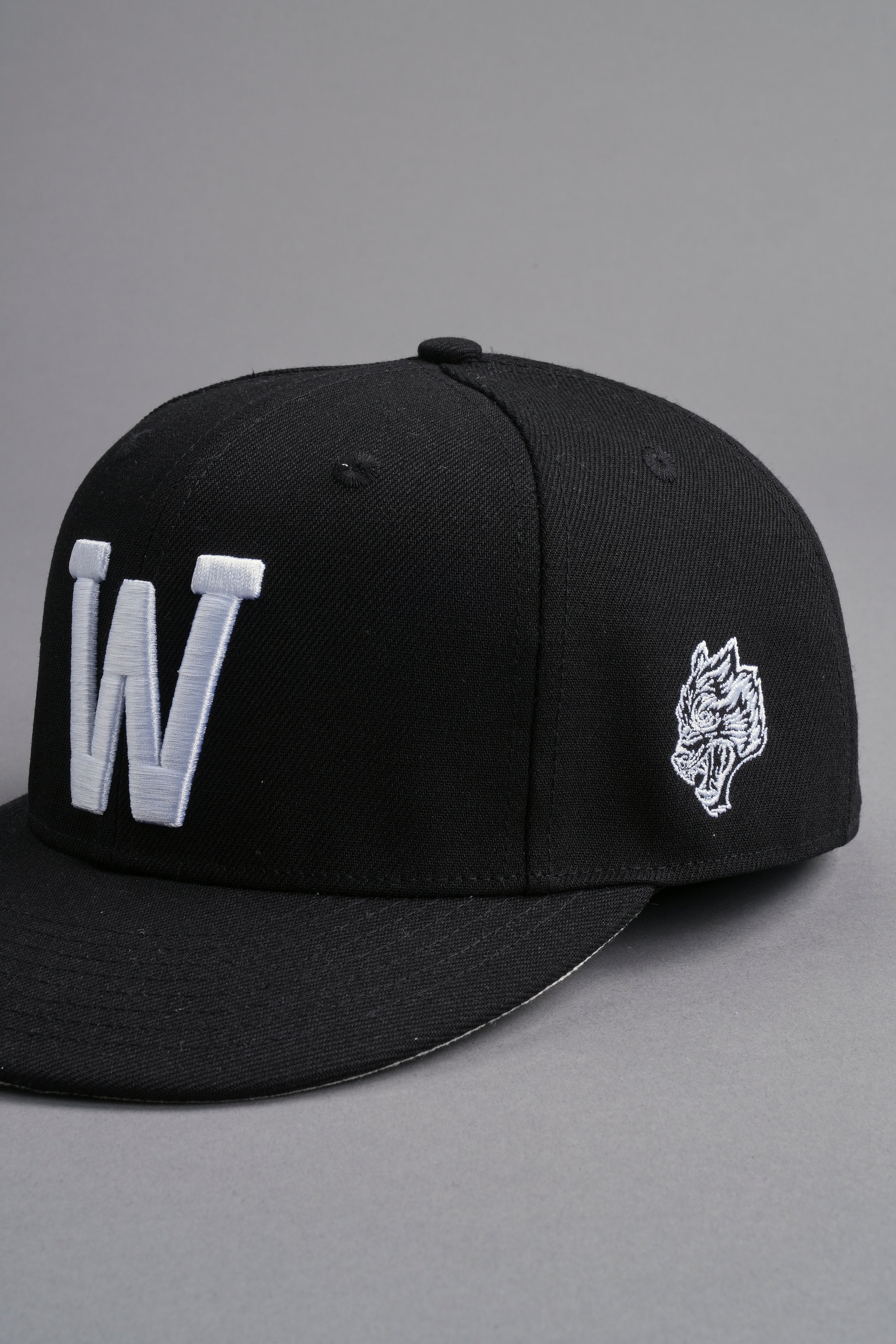 All Seeing W Fitted Hat in Black