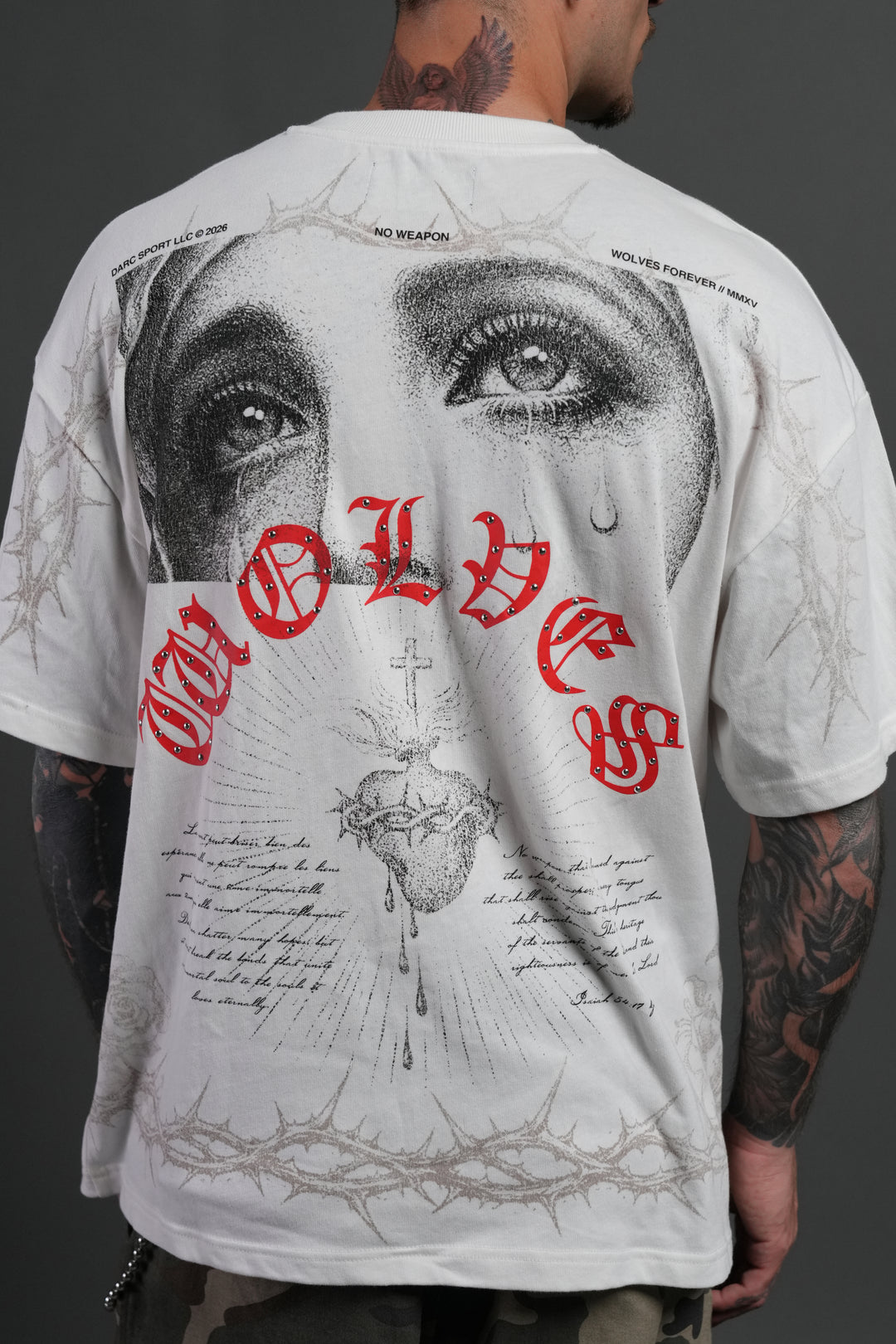 Sanctified Premium Oversized Tee in Cream