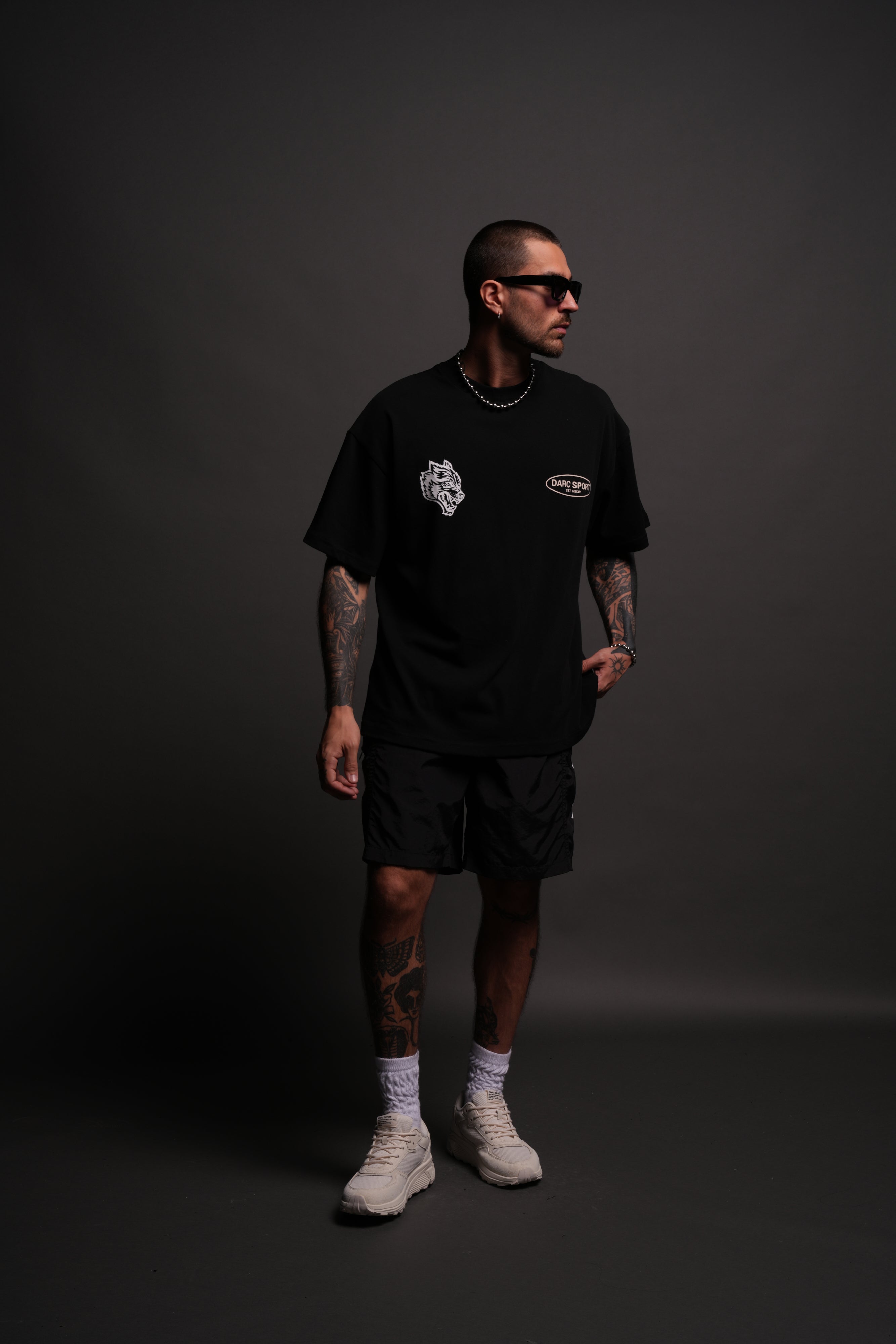 Way of the Wolves "Premium" Oversized Tee in Black